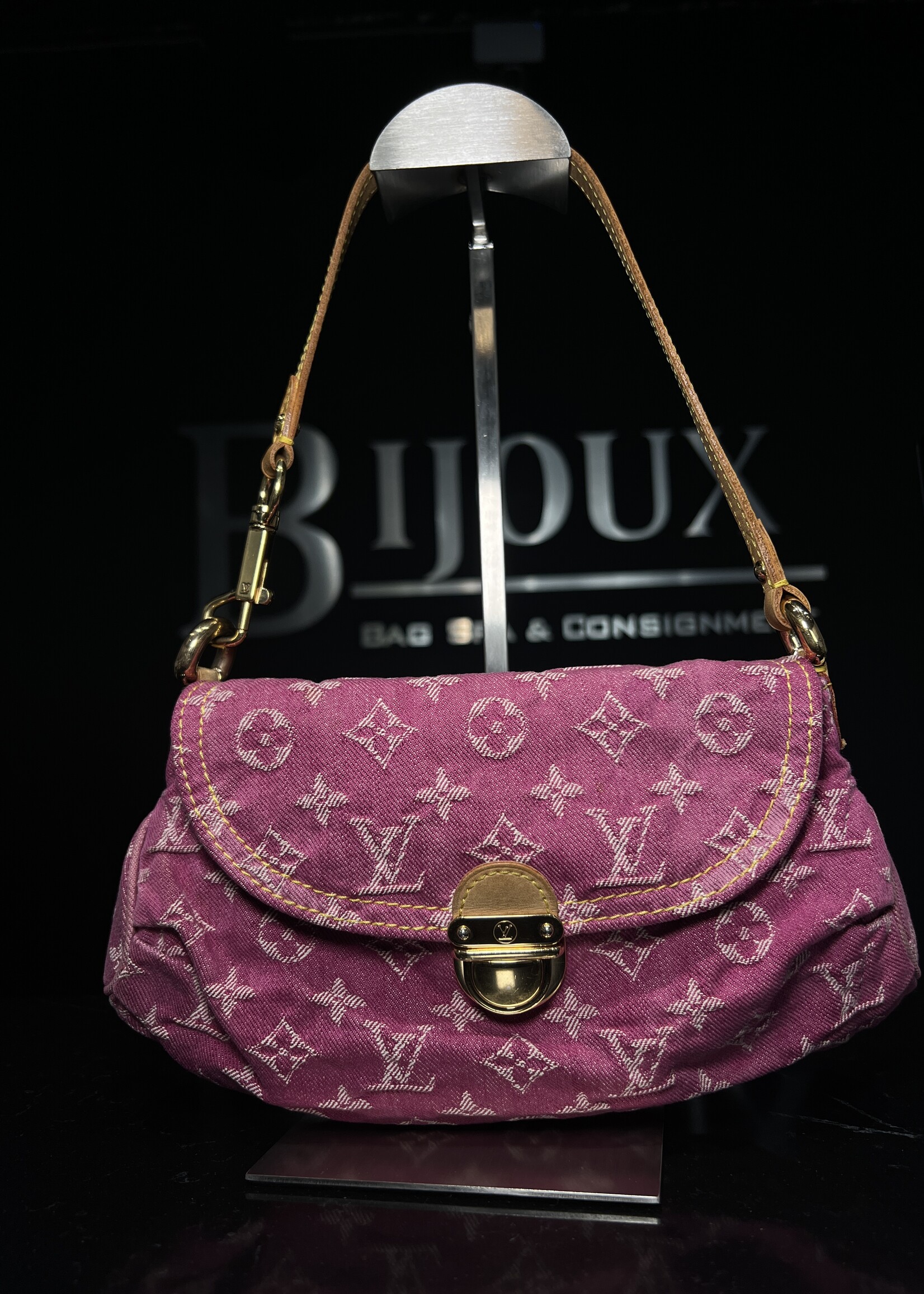 Louis Vuitton SOLD - Louis Vuitton Pink Denim Mini Pleaty