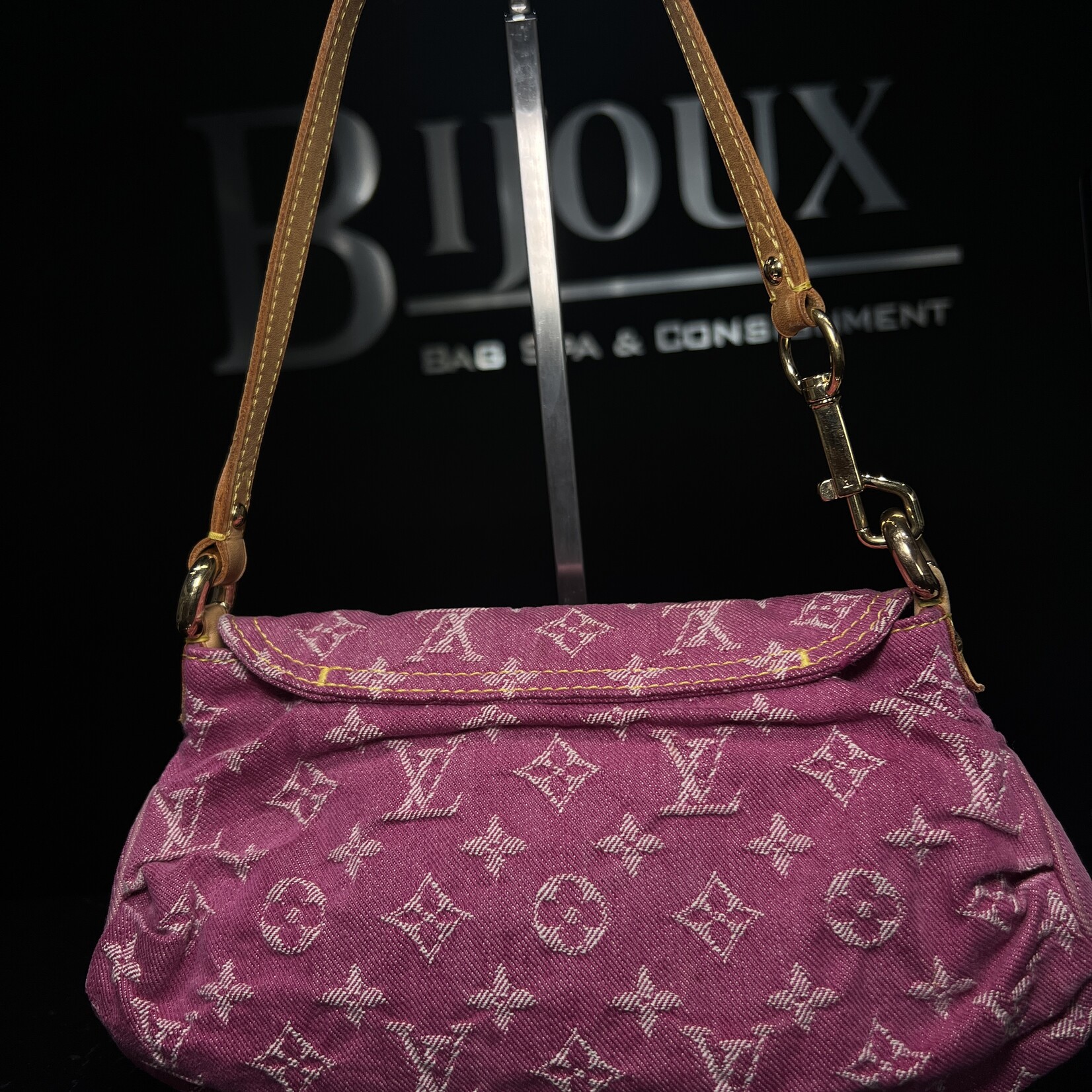 Louis Vuitton SOLD - Louis Vuitton Pink Denim Mini Pleaty