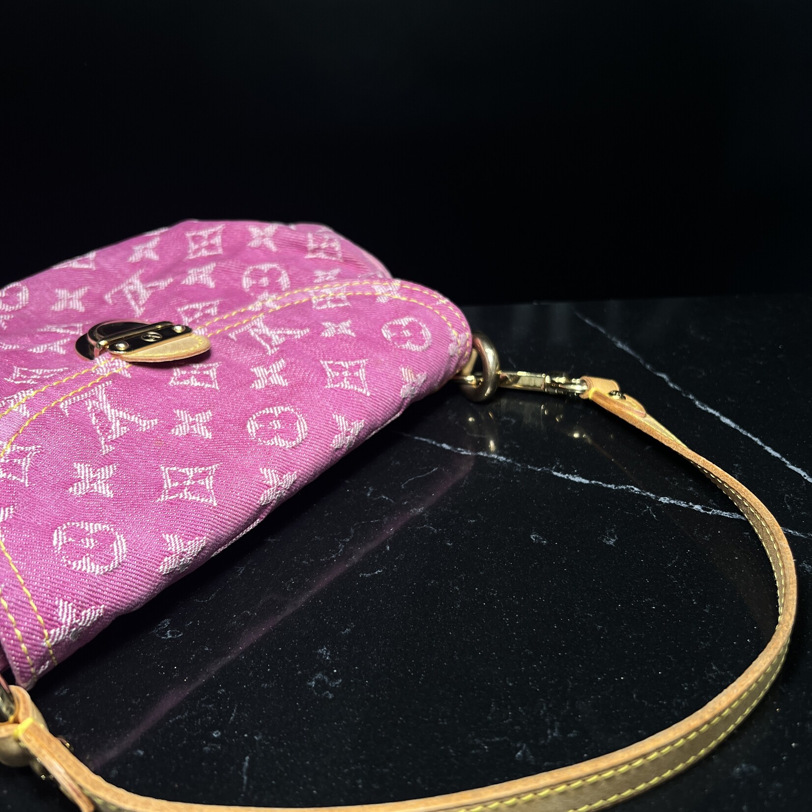 Louis Vuitton SOLD - Louis Vuitton Pink Denim Mini Pleaty