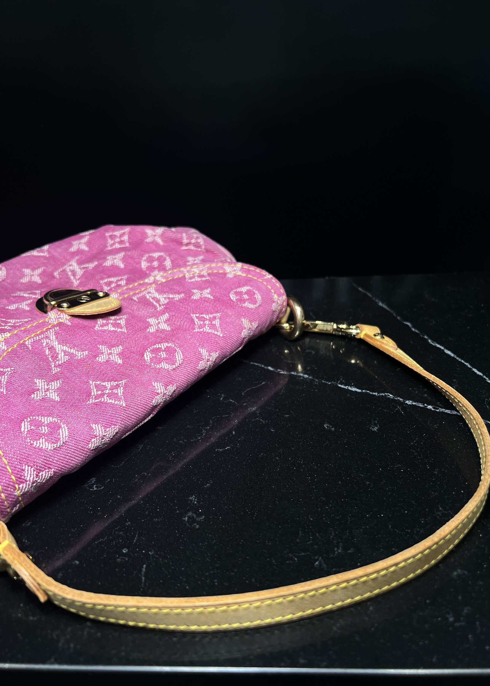 Louis Vuitton SOLD - Louis Vuitton Pink Denim Mini Pleaty