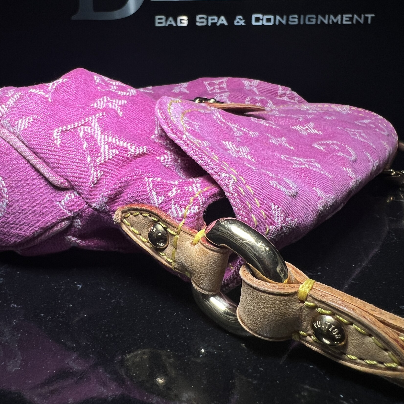 Louis Vuitton SOLD - Louis Vuitton Pink Denim Mini Pleaty