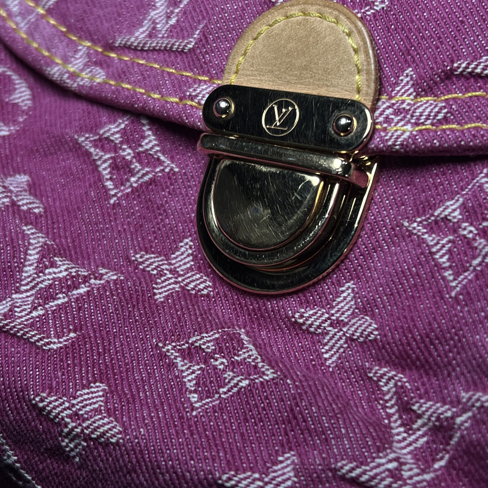 Louis Vuitton SOLD - Louis Vuitton Pink Denim Mini Pleaty