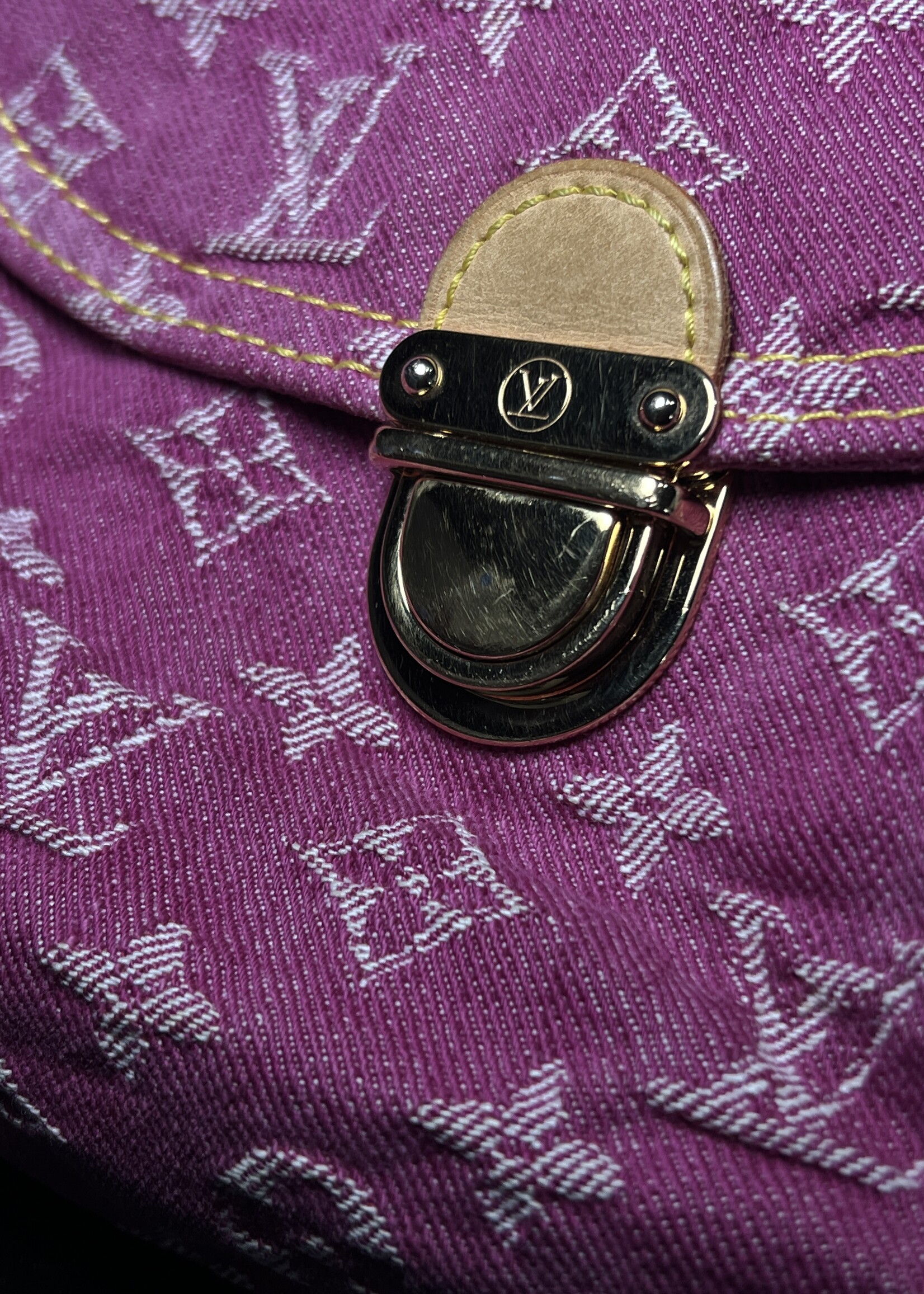 Louis Vuitton SOLD - Louis Vuitton Pink Denim Mini Pleaty