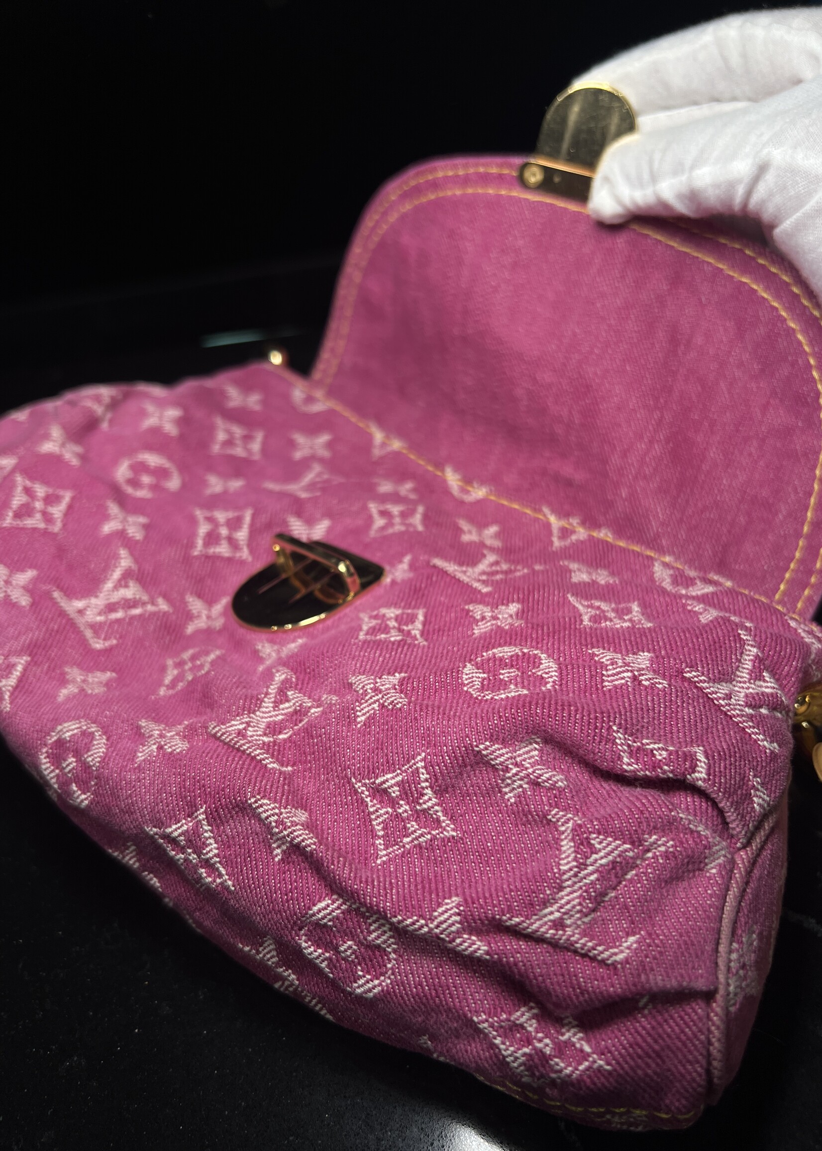 Louis Vuitton SOLD - Louis Vuitton Pink Denim Mini Pleaty