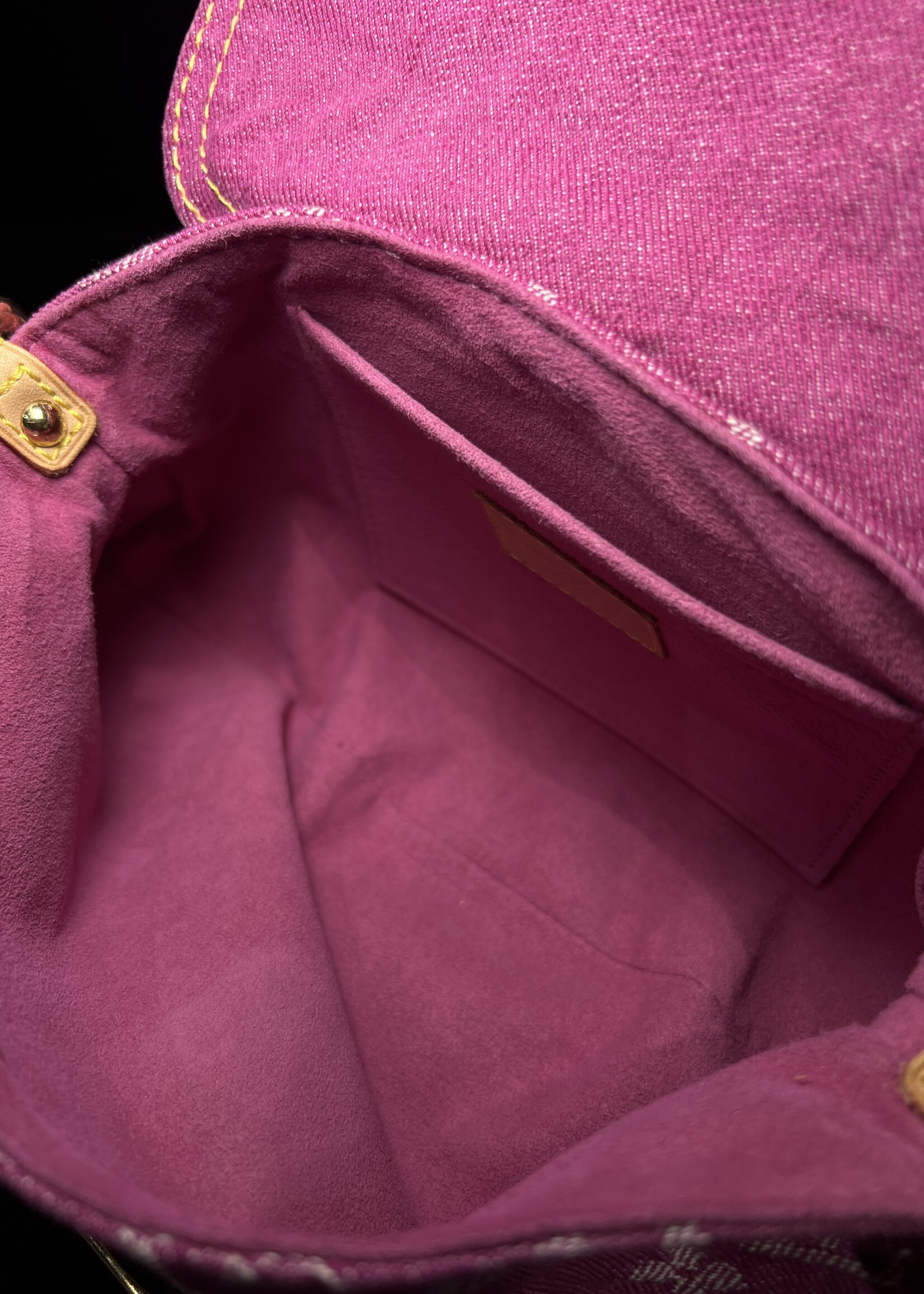 Louis Vuitton SOLD - Louis Vuitton Pink Denim Mini Pleaty