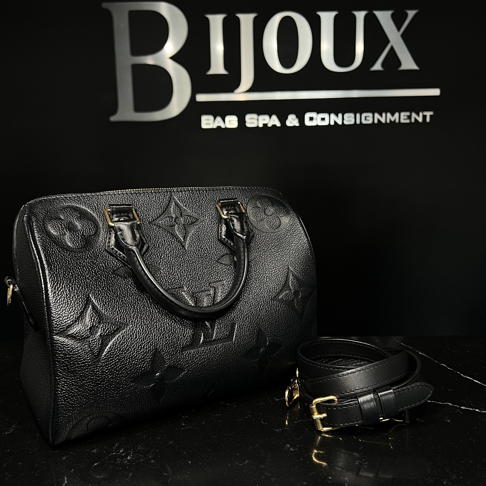 Louis Vuitton SOLD - Louis Vuitton Speedy Bandouliere Black