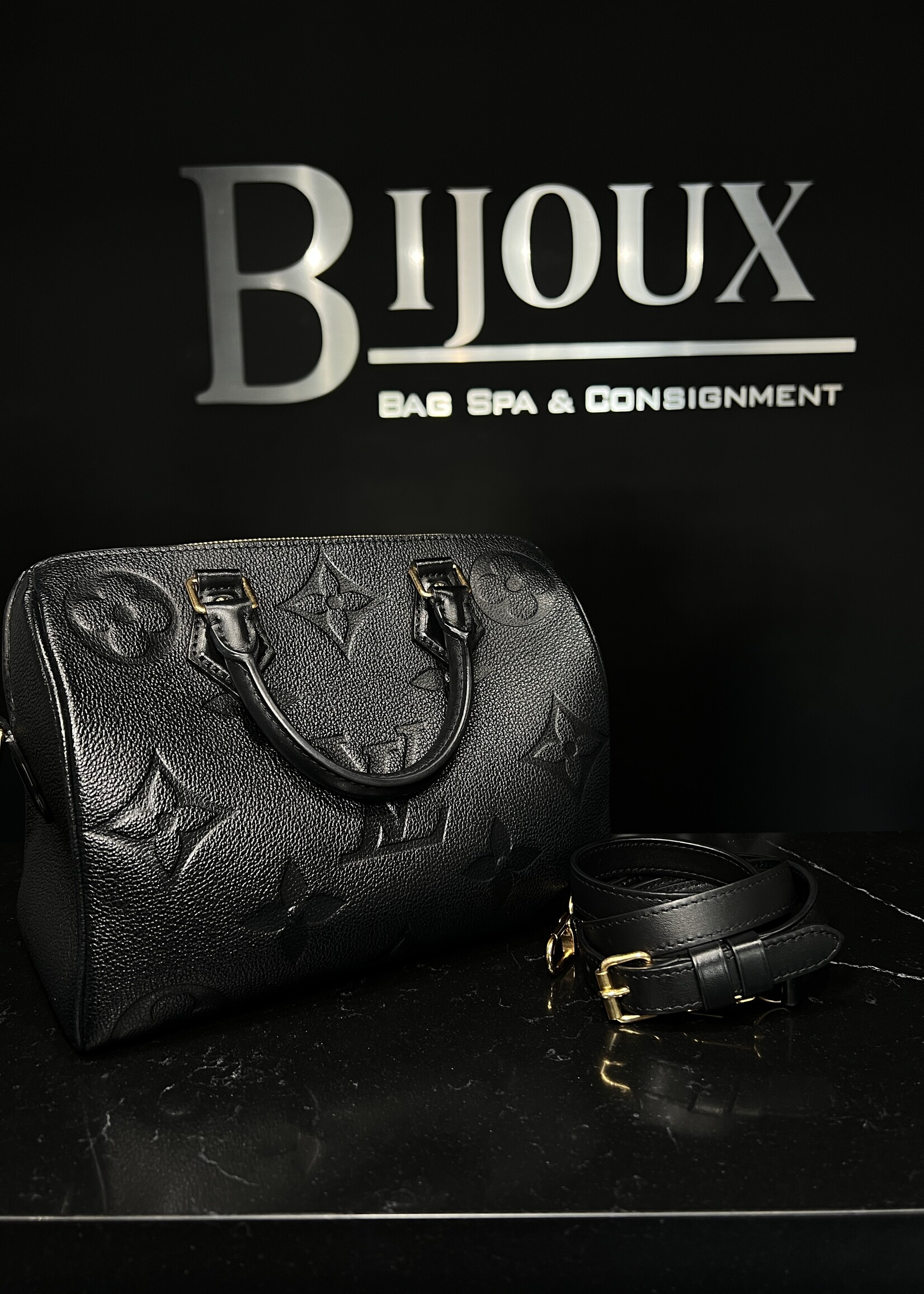 Louis Vuitton SOLD - Louis Vuitton Speedy Bandouliere Black