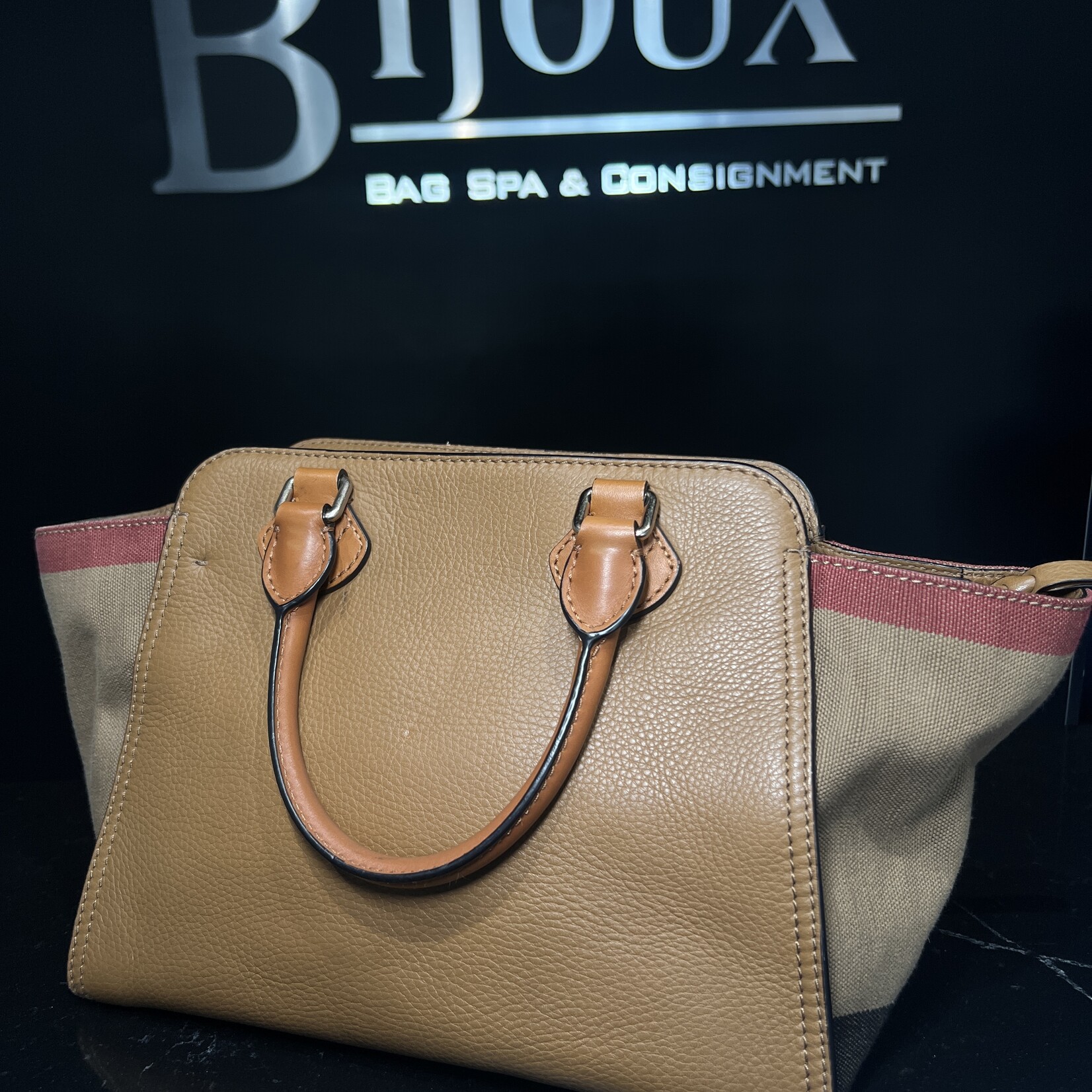 Burberry Burberry Mega Check Harcourt Satchel