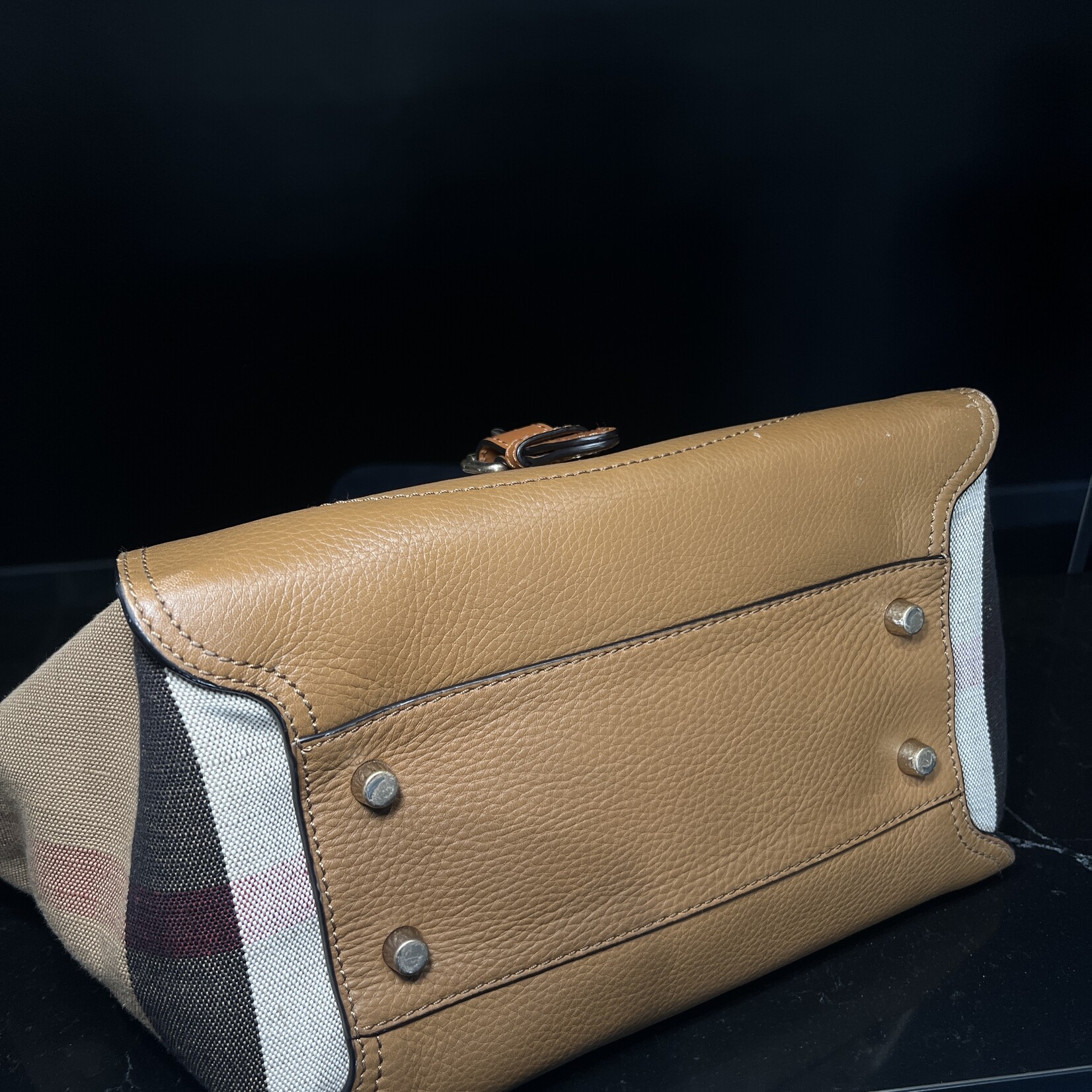 Burberry Burberry Mega Check Harcourt Satchel