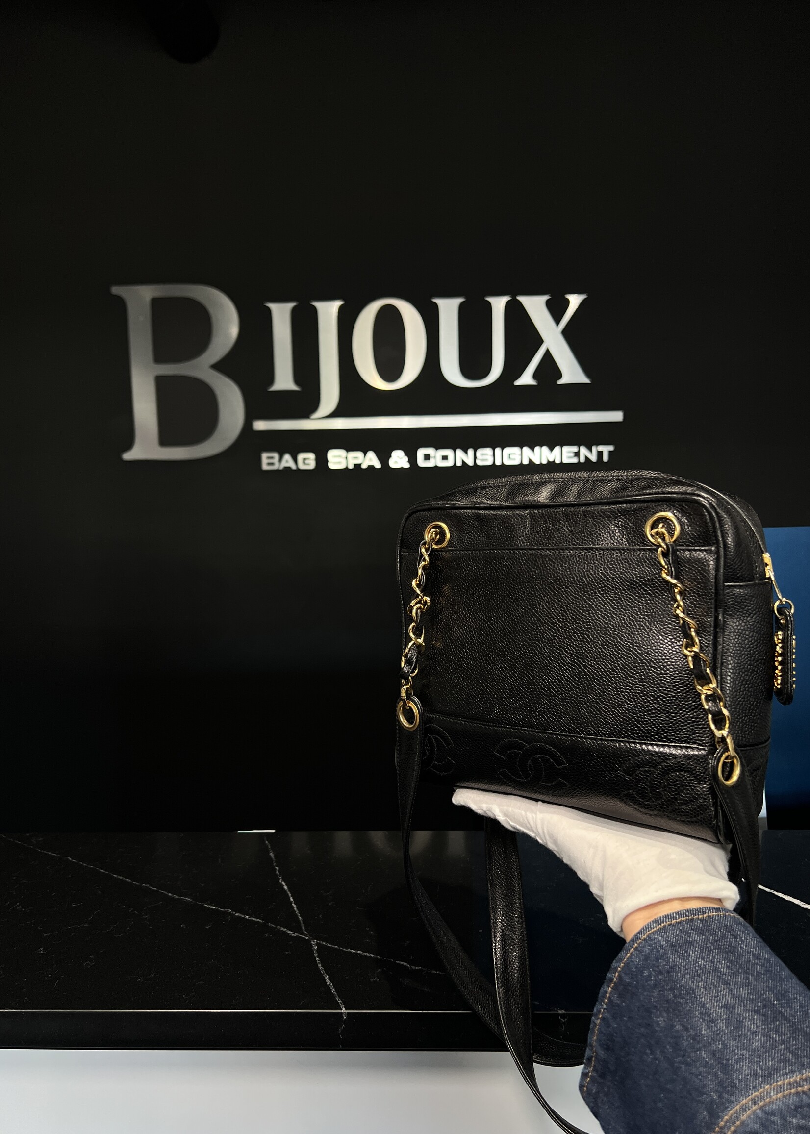 Chanel SOLD - Chanel 3 CC Caviar Shoulder Bag