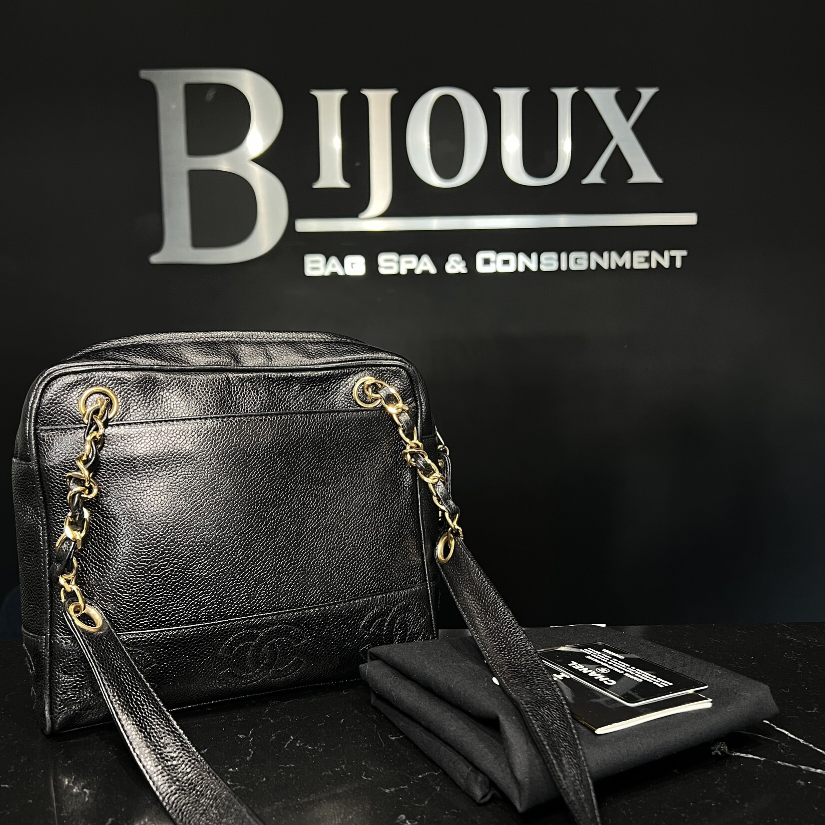 Chanel SOLD - Chanel 3 CC Caviar Shoulder Bag