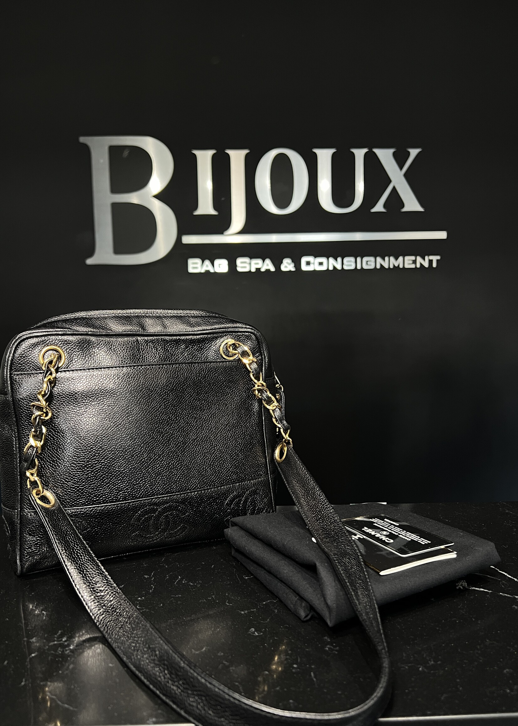 Chanel SOLD - Chanel 3 CC Caviar Shoulder Bag