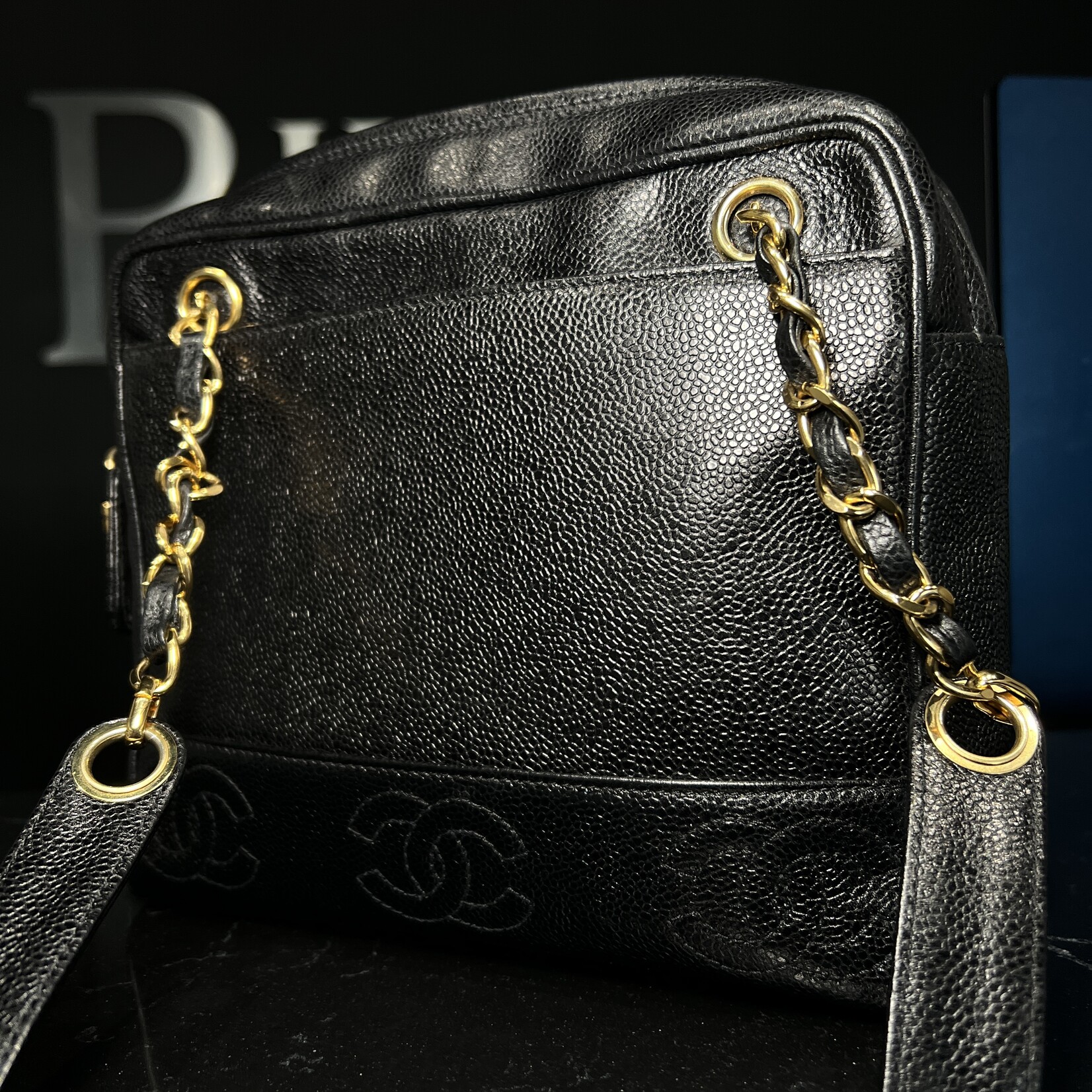 Chanel SOLD - Chanel 3 CC Caviar Shoulder Bag