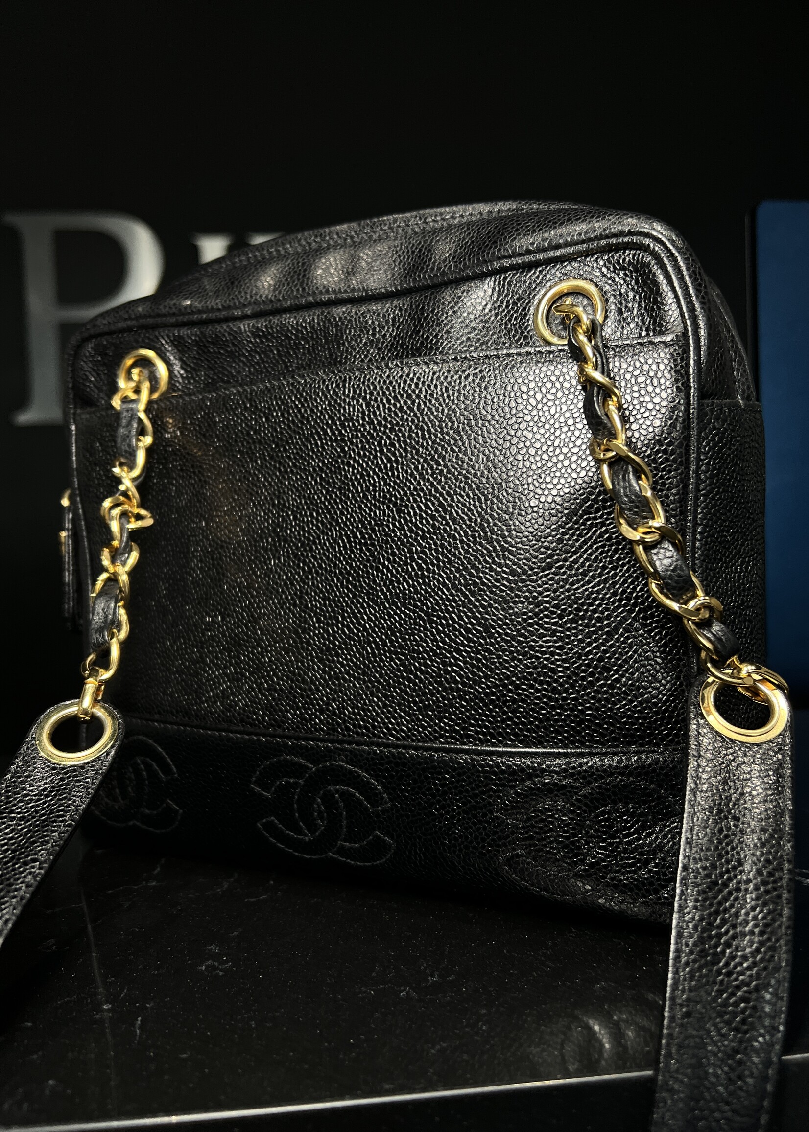 Chanel SOLD - Chanel 3 CC Caviar Shoulder Bag