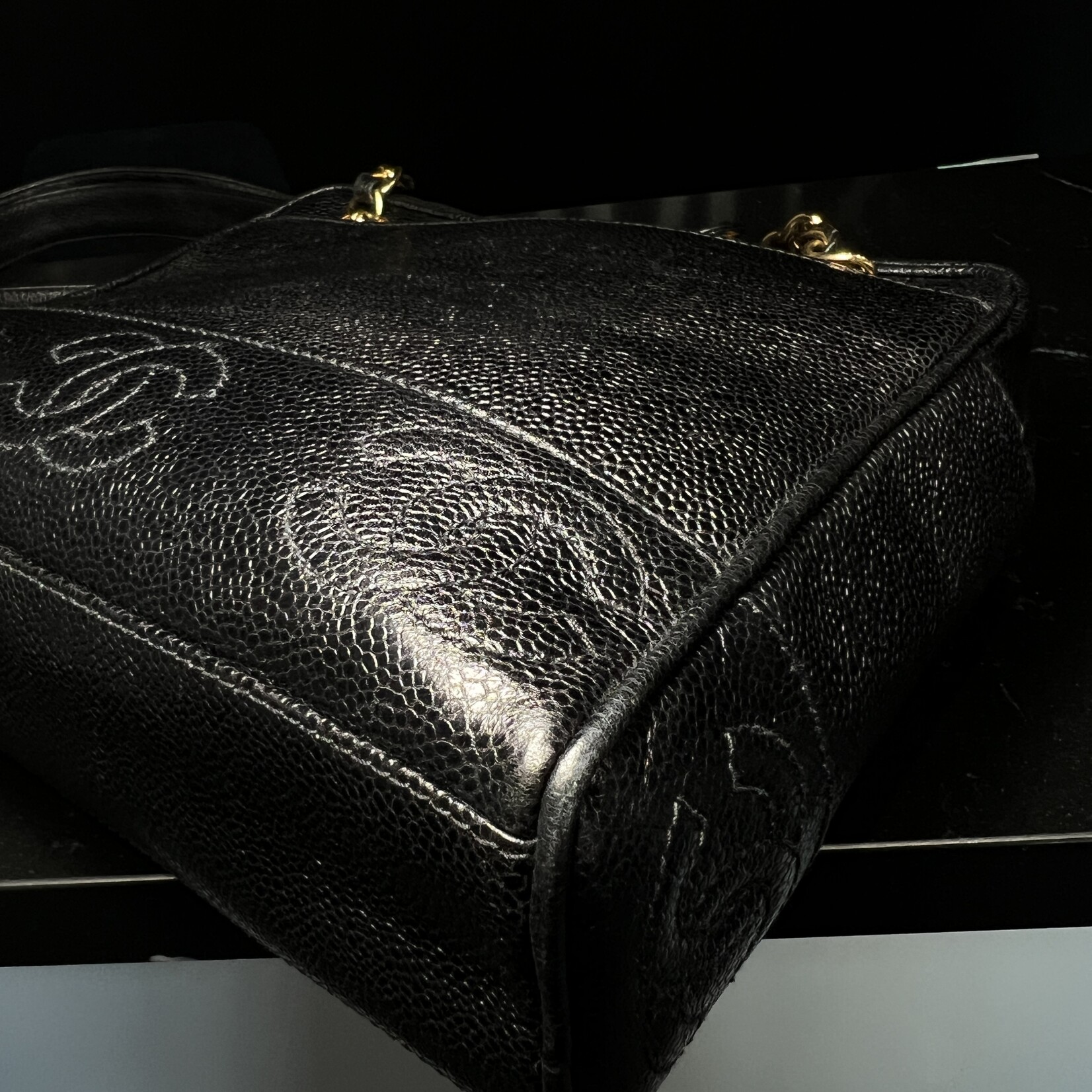 Chanel SOLD - Chanel 3 CC Caviar Shoulder Bag