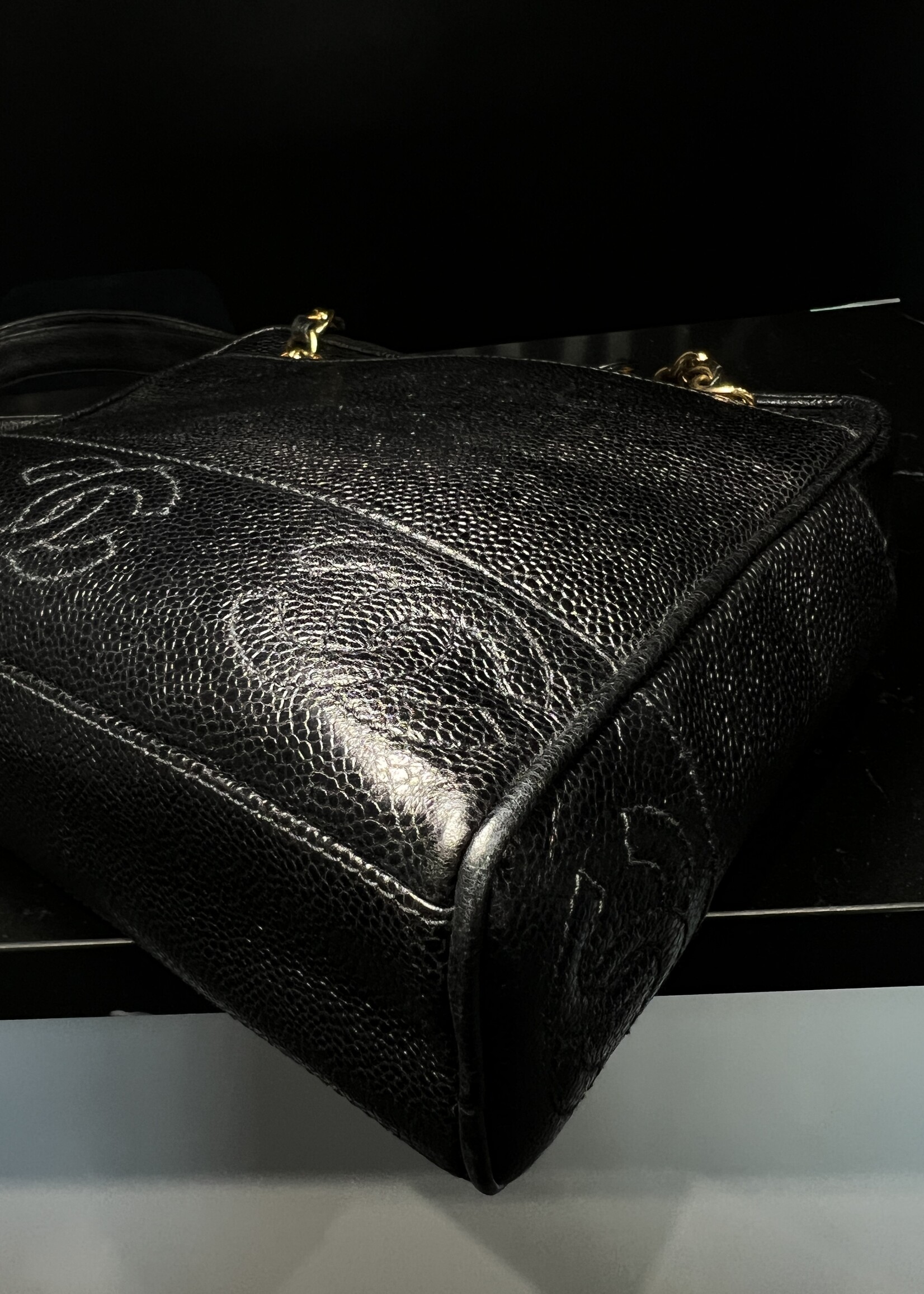 Chanel SOLD - Chanel 3 CC Caviar Shoulder Bag