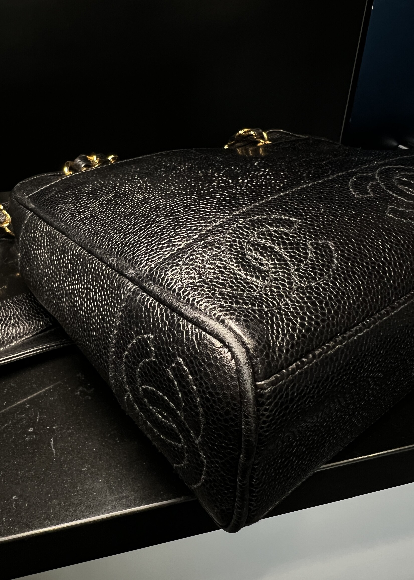 Chanel SOLD - Chanel 3 CC Caviar Shoulder Bag