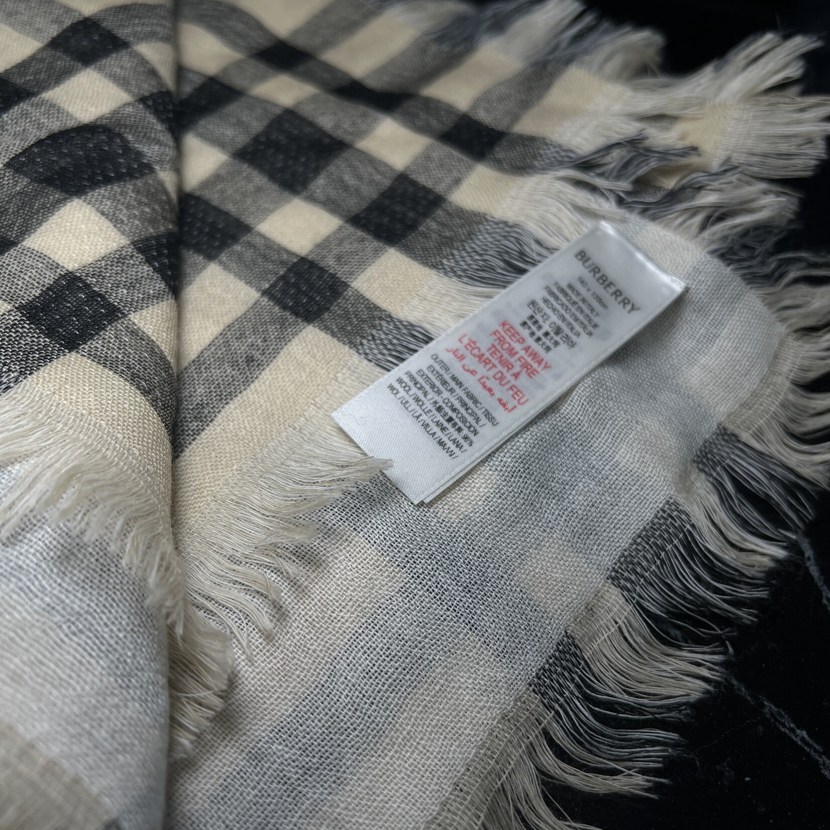 Burberry Burberry EKD Wool Blend Scarf