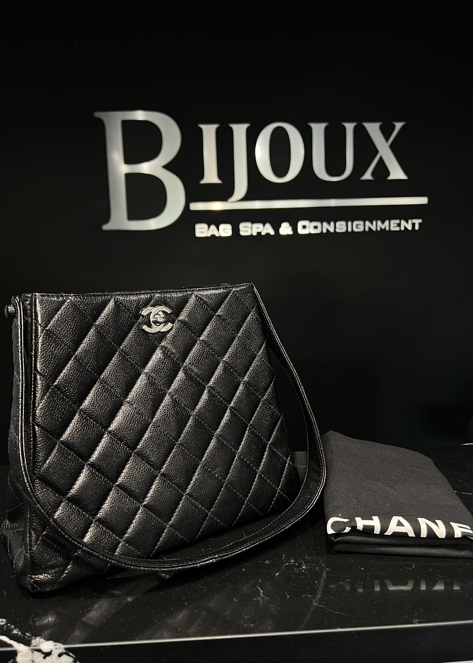Chanel SOLD- Chanel Double CC Caviar Shoulder