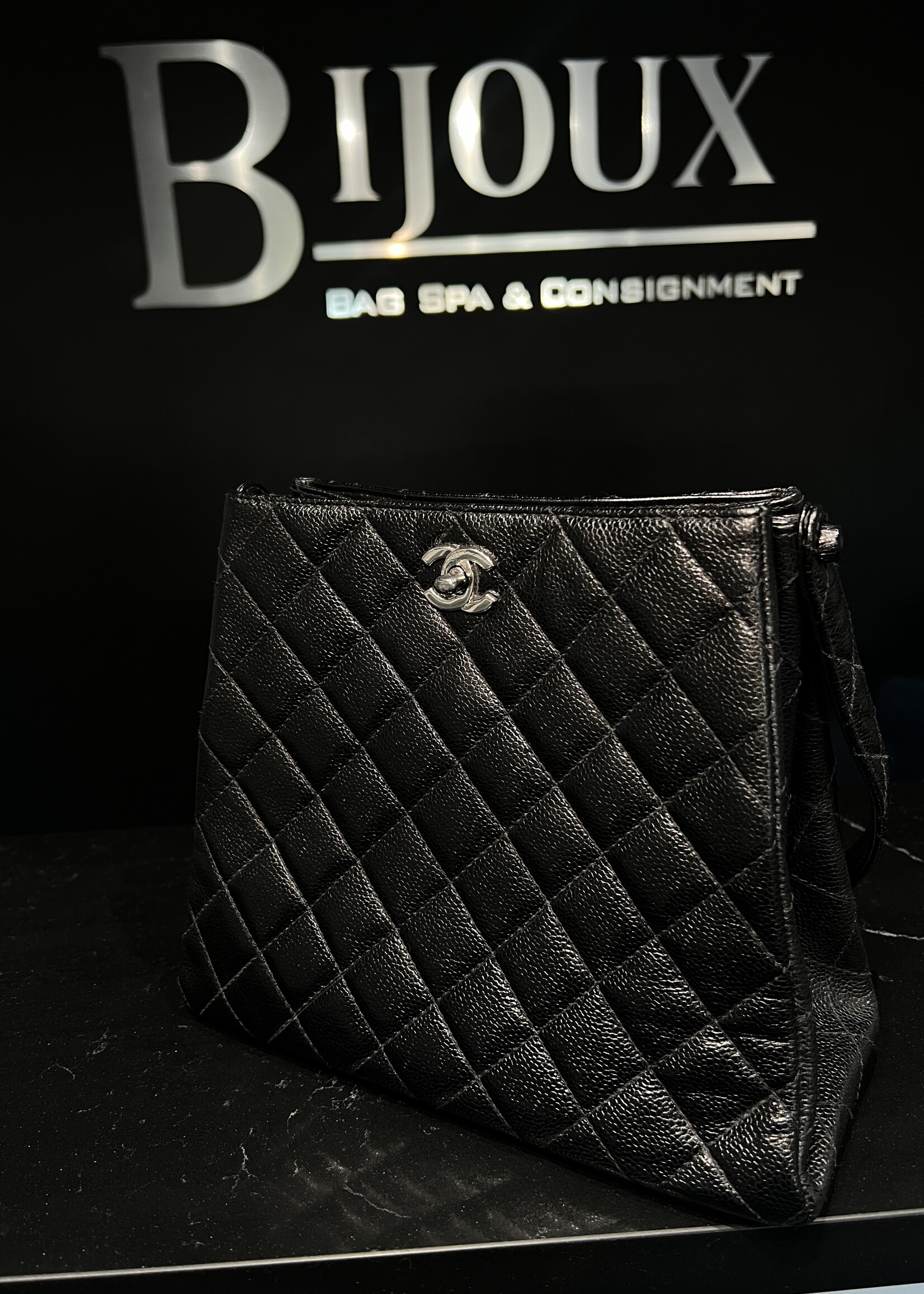 Chanel SOLD- Chanel Double CC Caviar Shoulder
