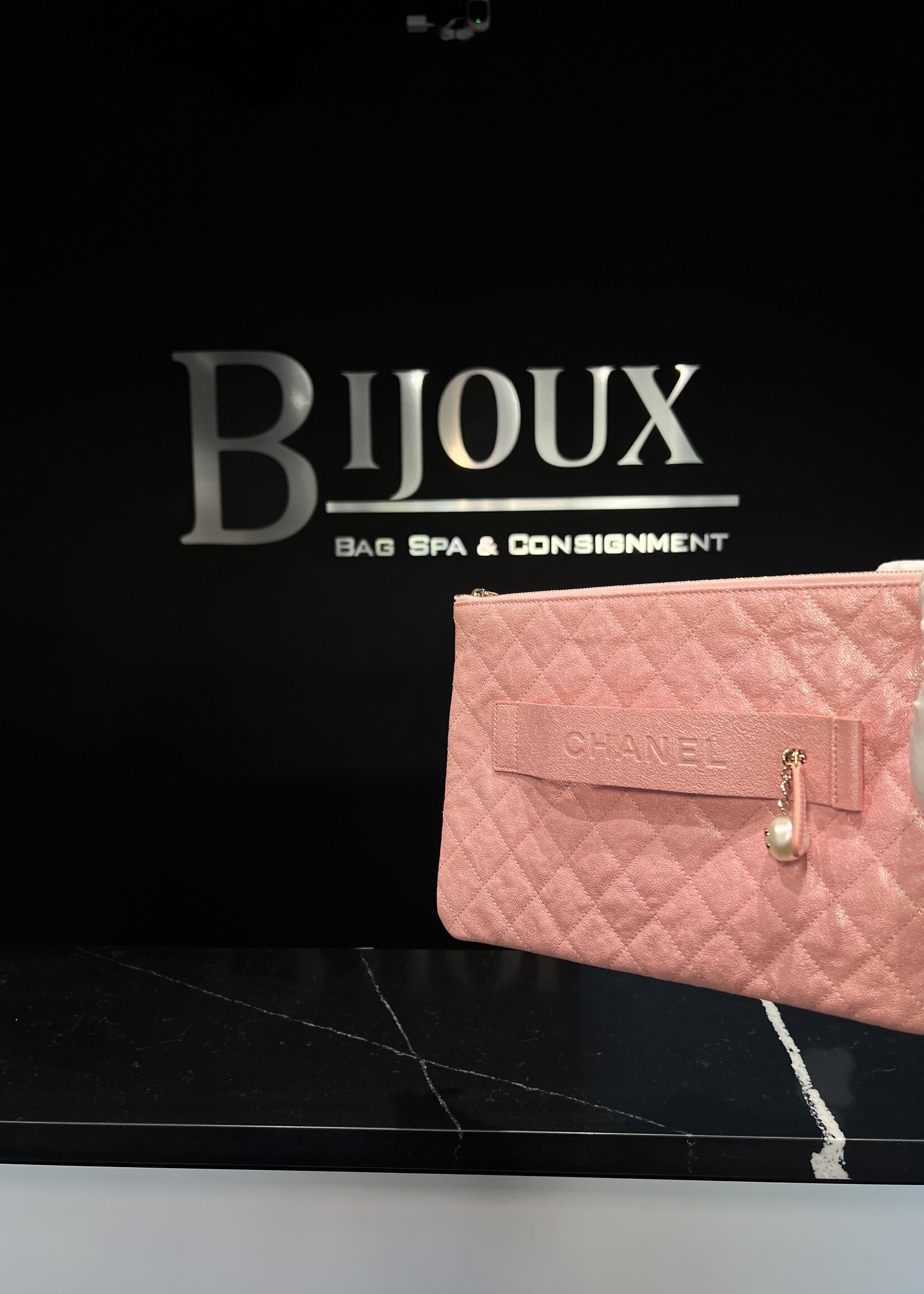 Chanel SOLD - Chanel Iridescent 19S Pearl Clutch