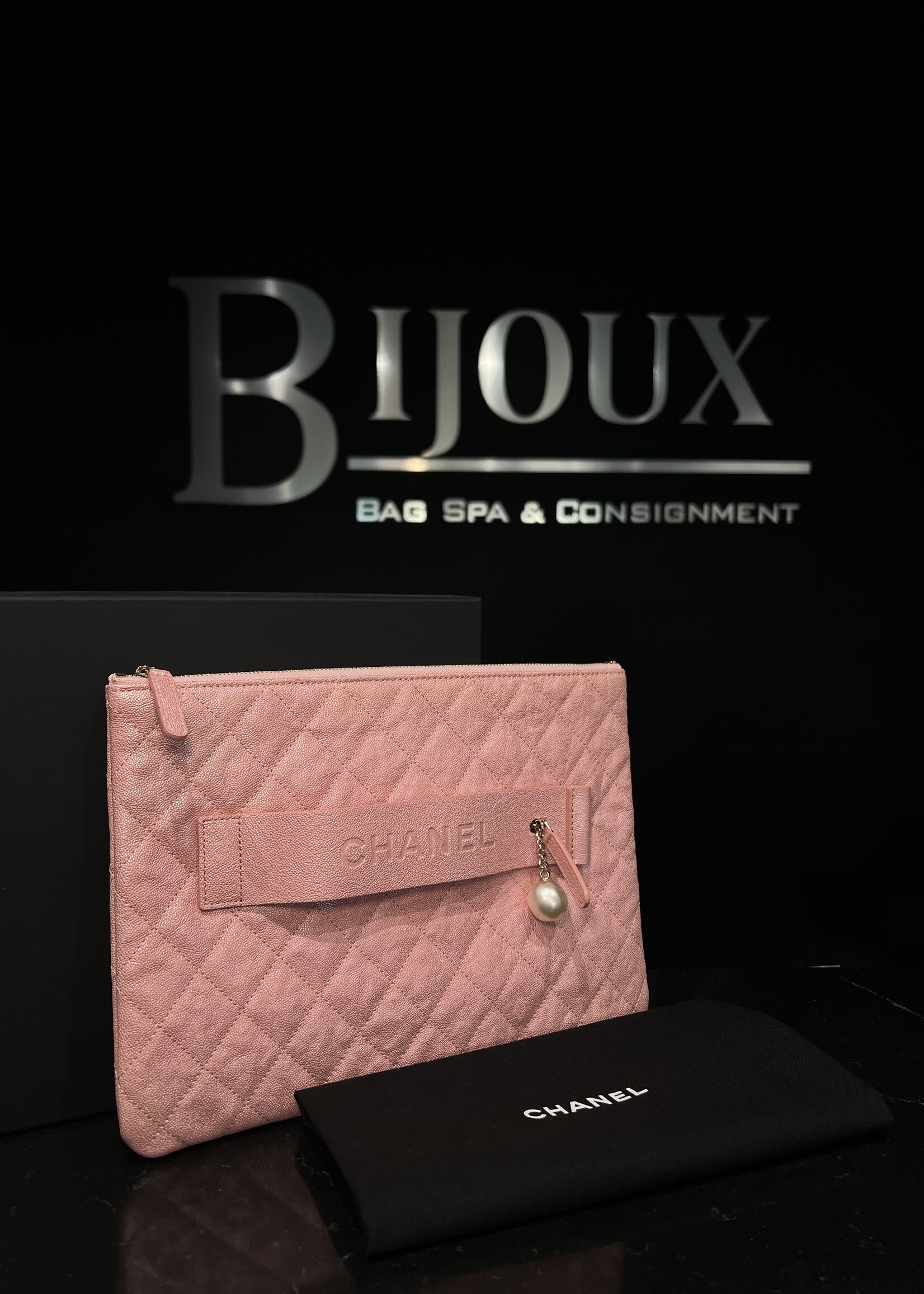 Chanel SOLD - Chanel Iridescent 19S Pearl Clutch