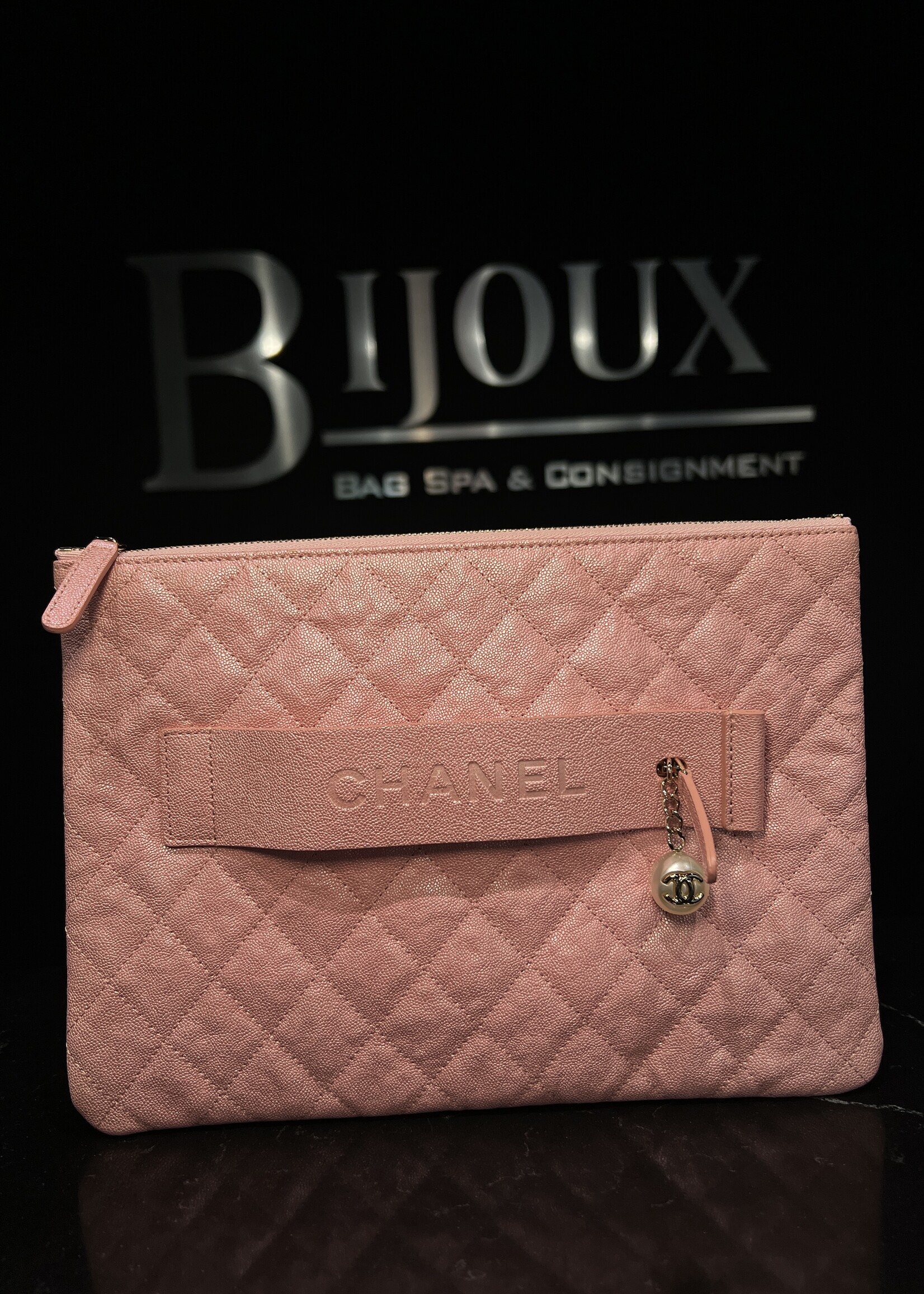 Chanel SOLD - Chanel Iridescent 19S Pearl Clutch