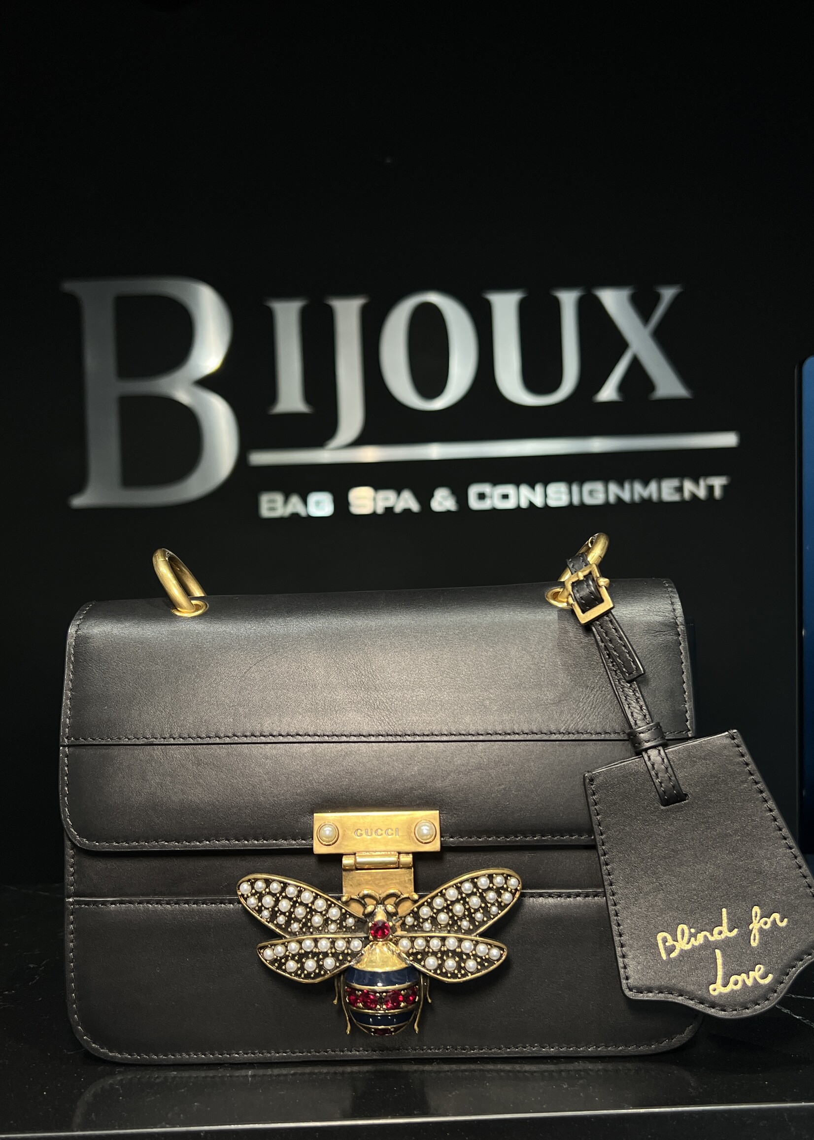 Gucci SOLD - Gucci Margaret Queen Bee  Black