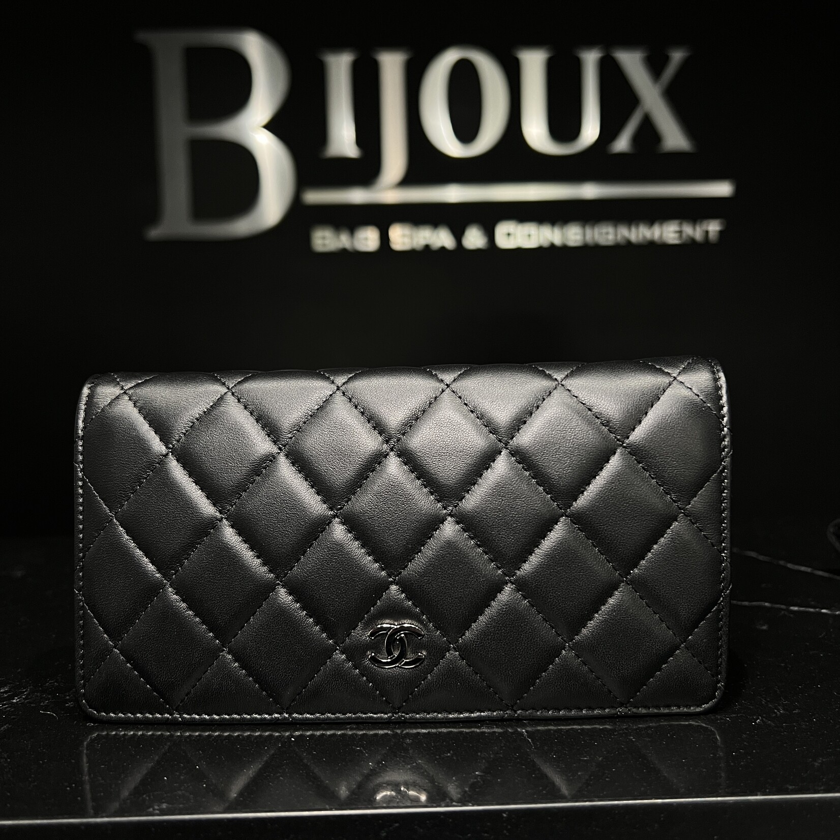 Chanel SOLD- Chanel Lambskin Bifold Wallet Long