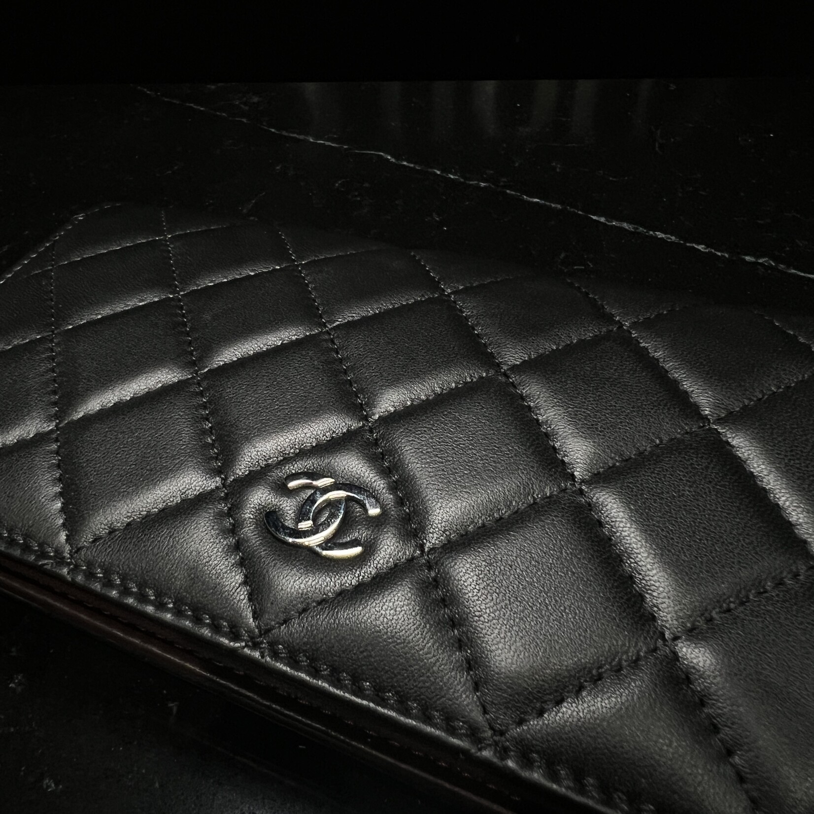 Chanel SOLD- Chanel Lambskin Bifold Wallet Long