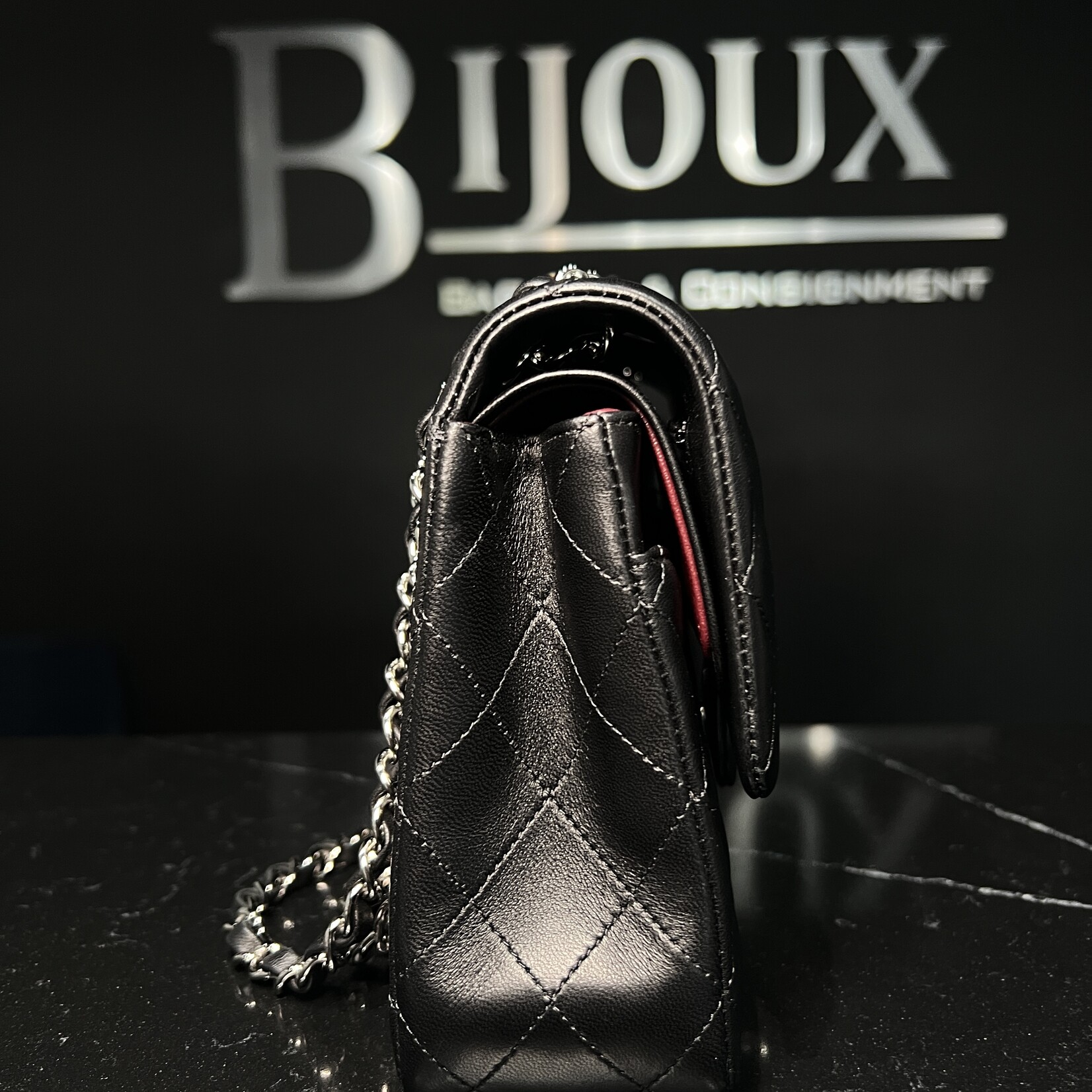 Chanel Chanel Lambskin Medium Double Flap Black SHW