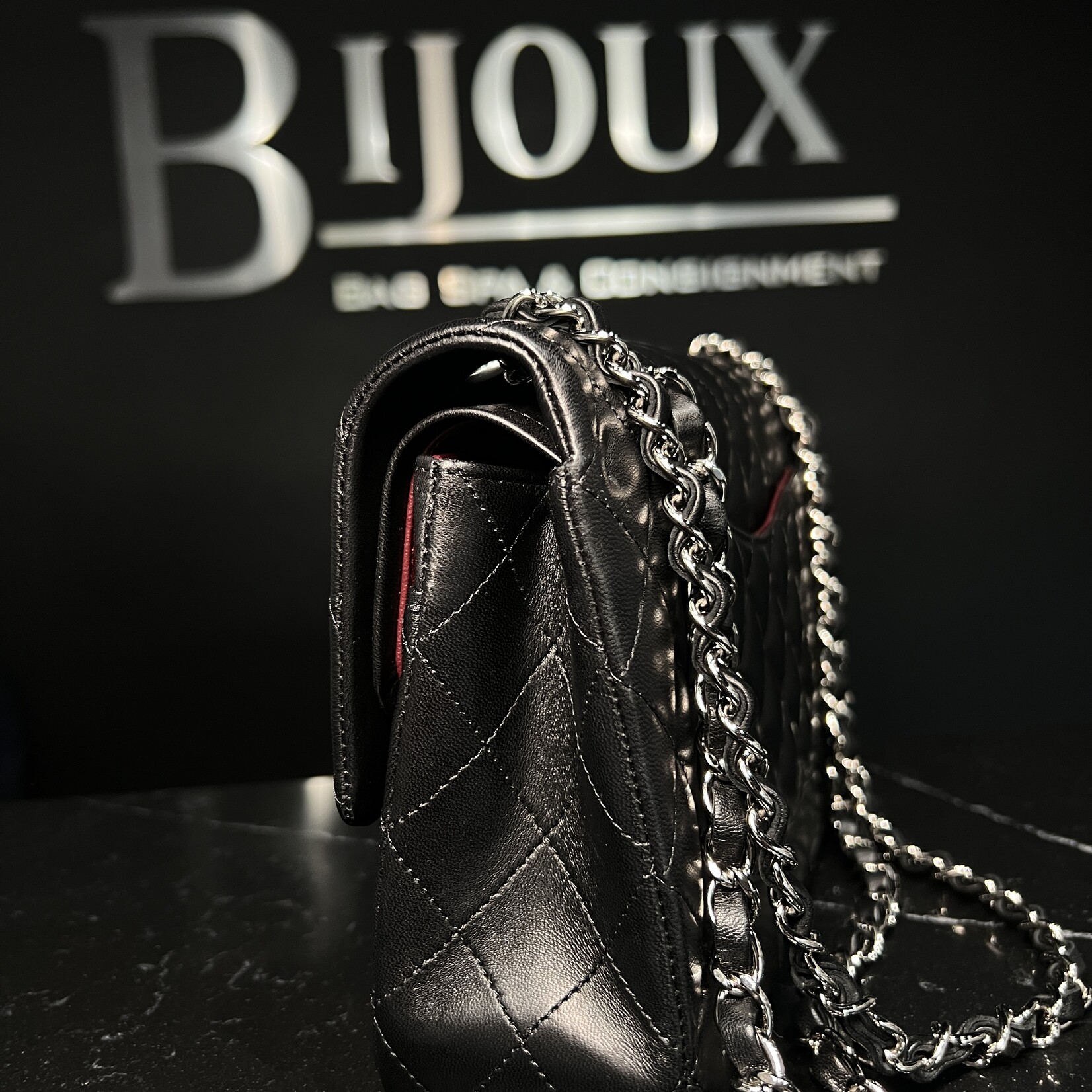 Chanel Chanel Lambskin Medium Double Flap Black SHW