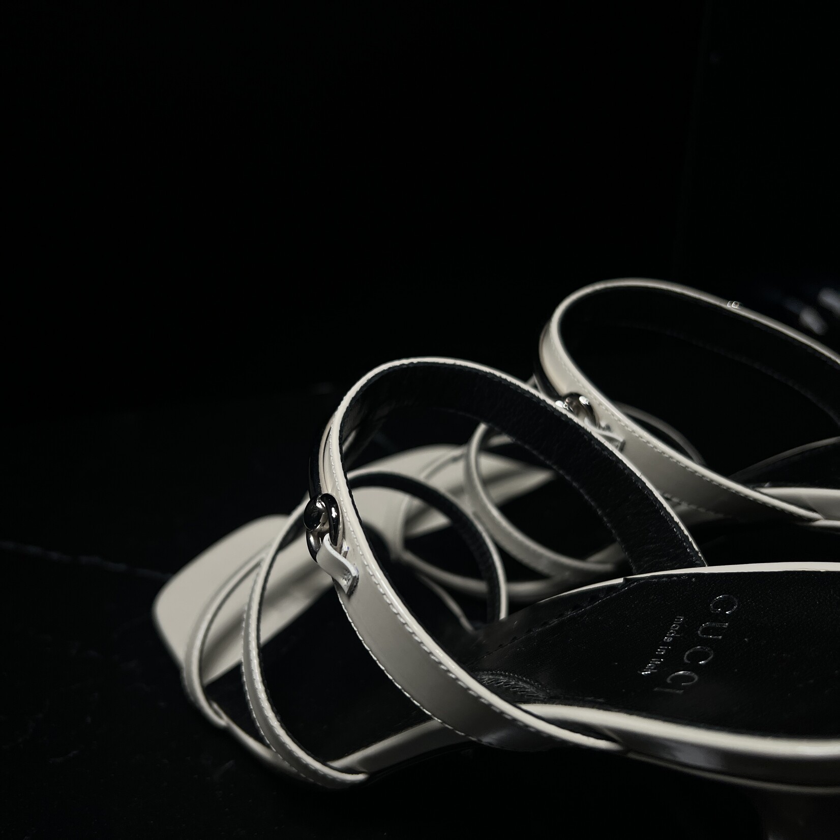 Gucci Gucci White Regent Horsebit Sandals 36.5