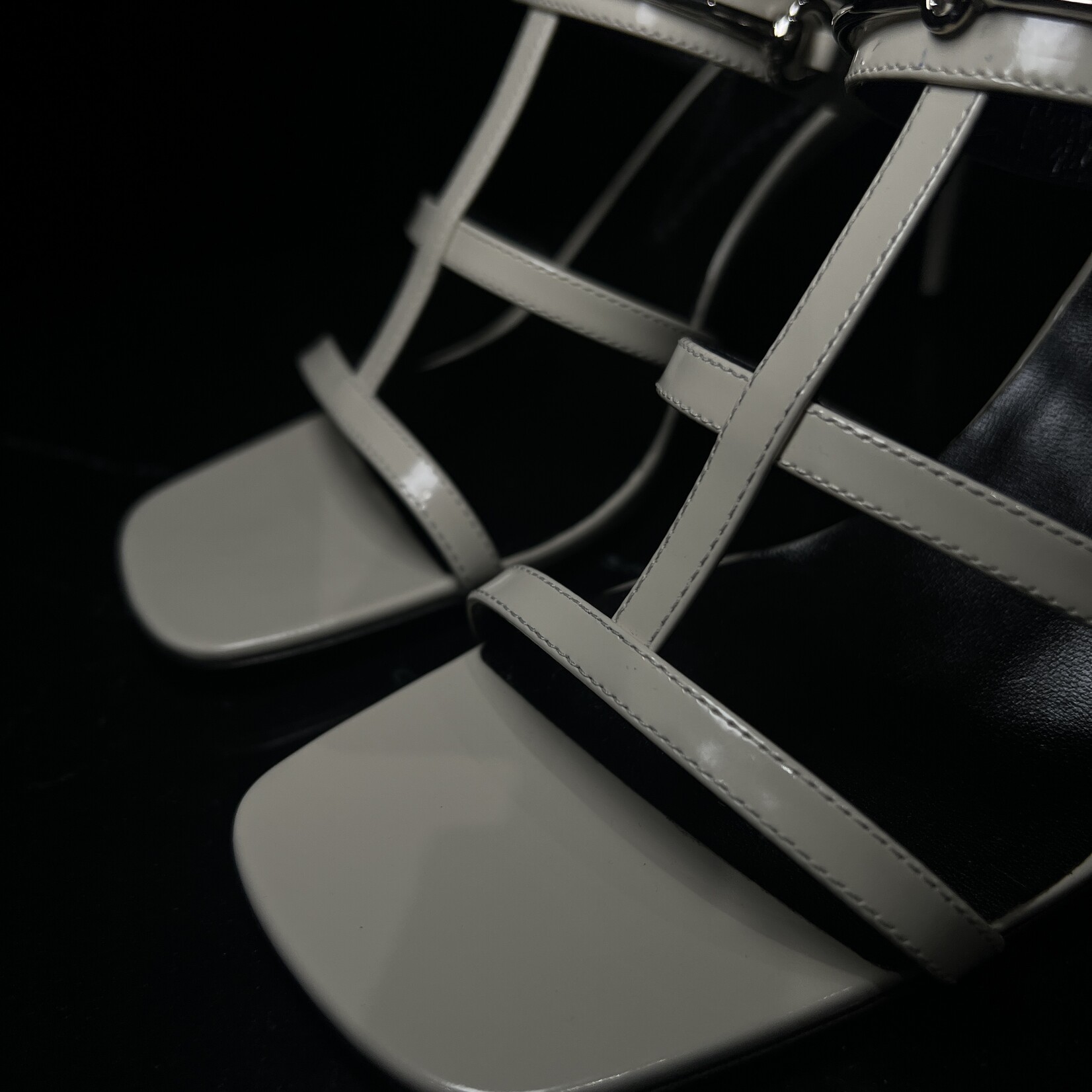 Gucci Gucci White Regent Horsebit Sandals 36.5