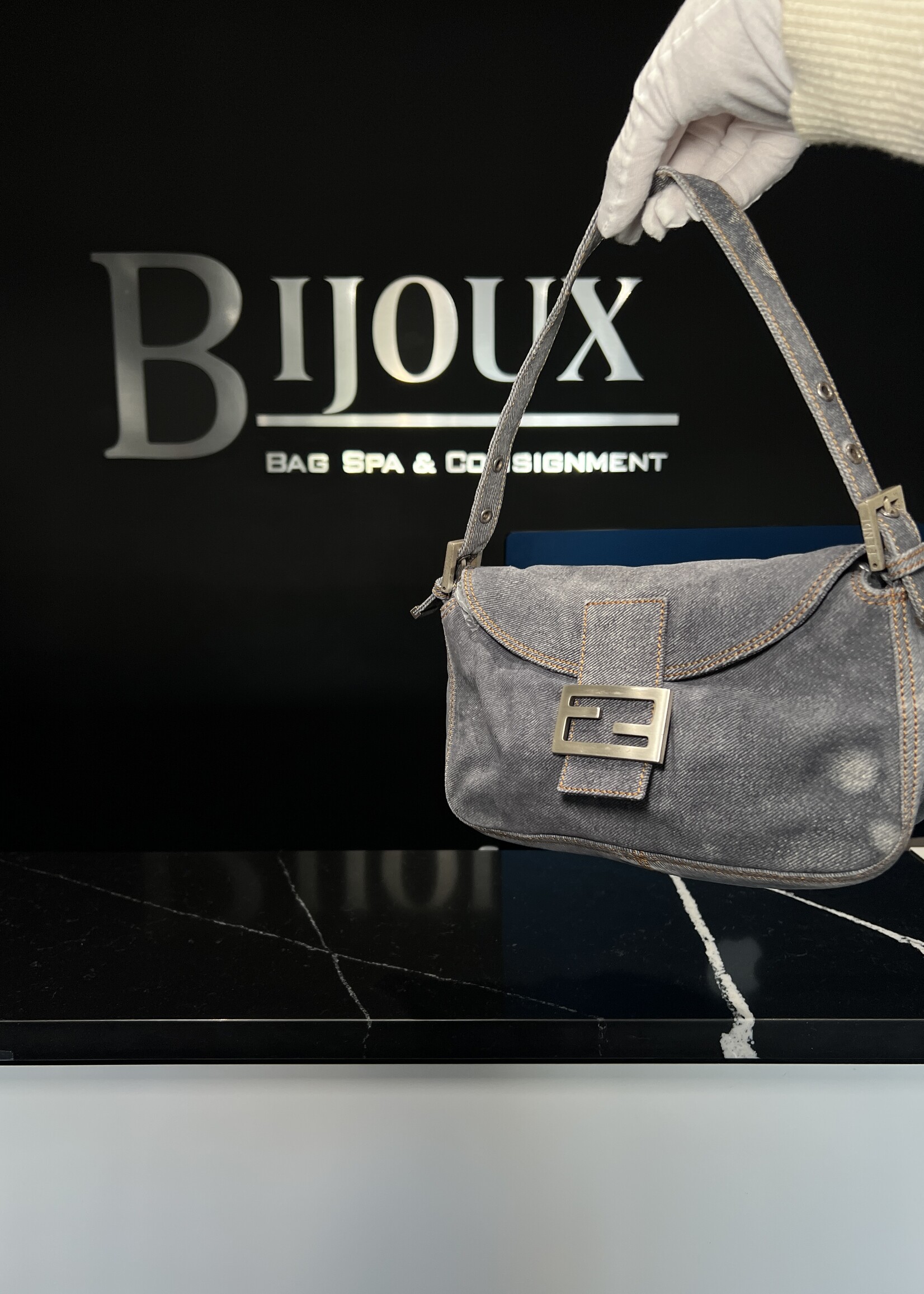 Fendi SOLD- Fendi Denim Baguette
