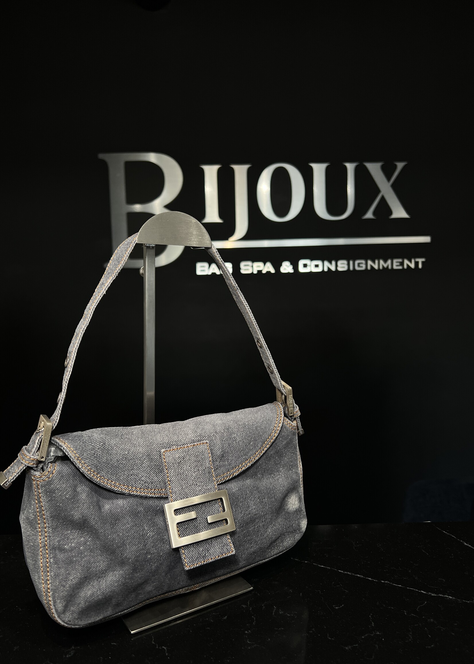 Fendi SOLD- Fendi Denim Baguette
