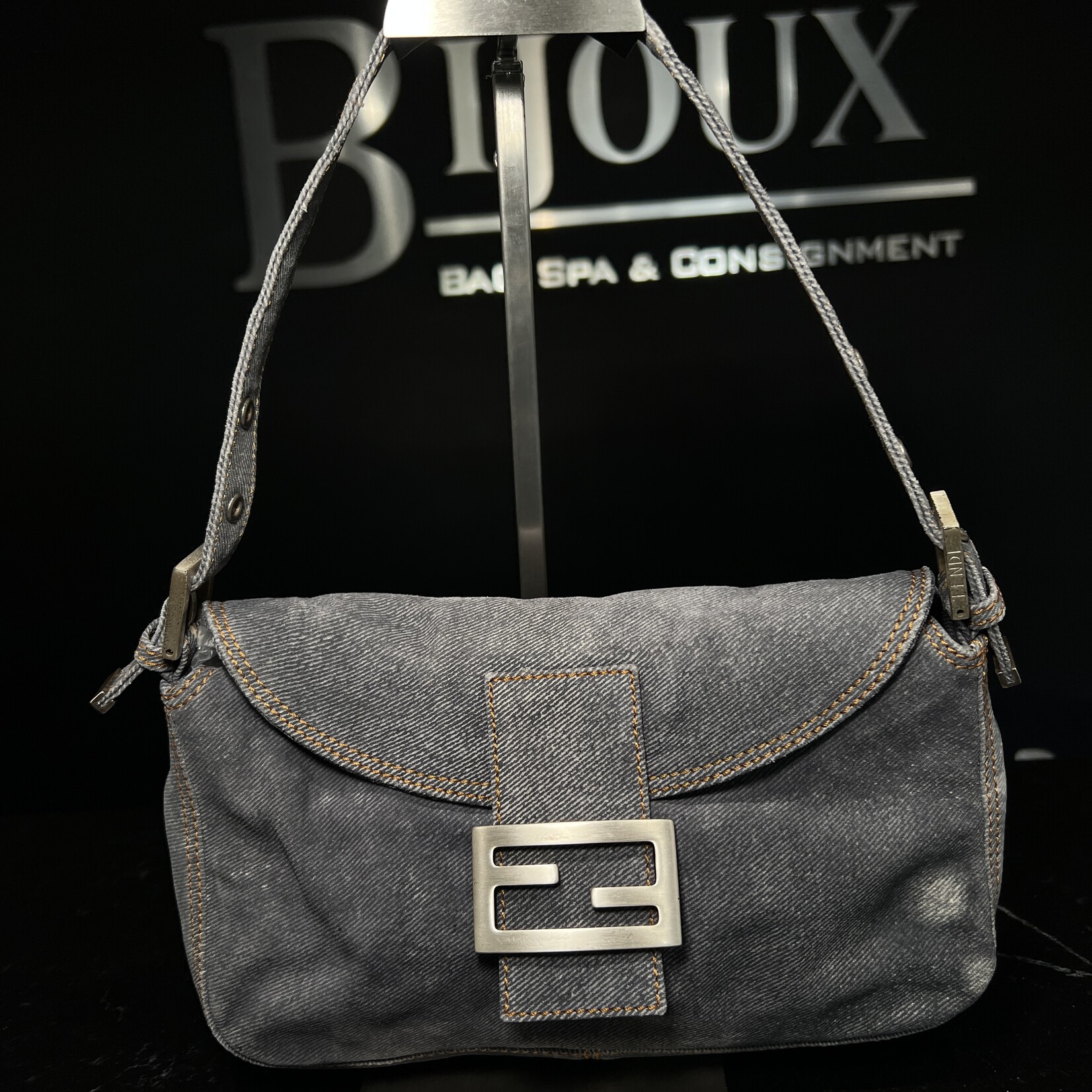 Fendi SOLD- Fendi Denim Baguette