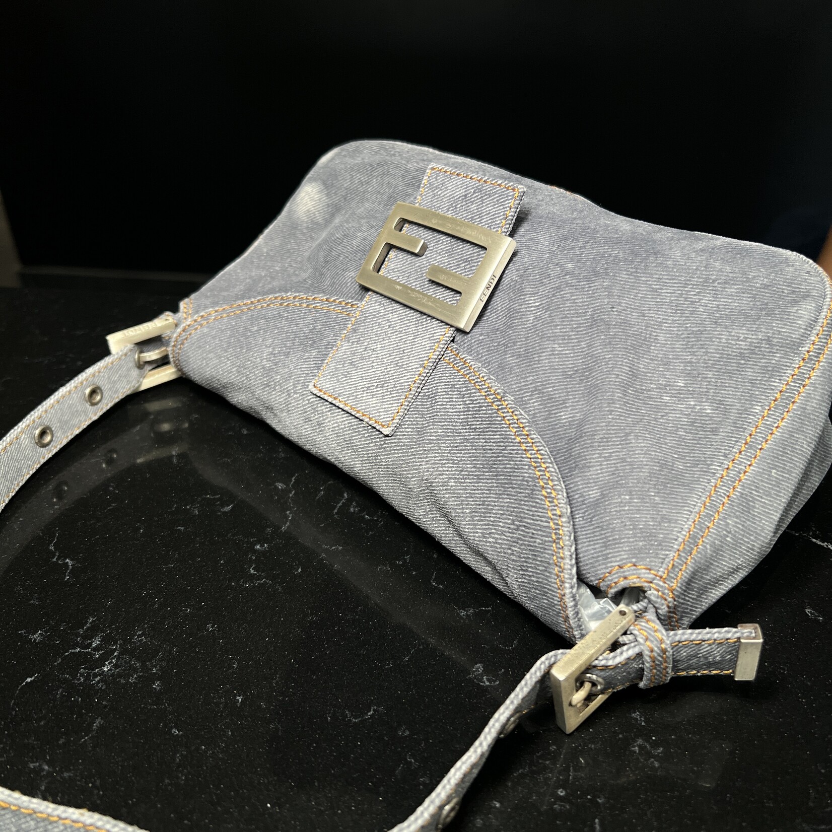 Fendi SOLD- Fendi Denim Baguette