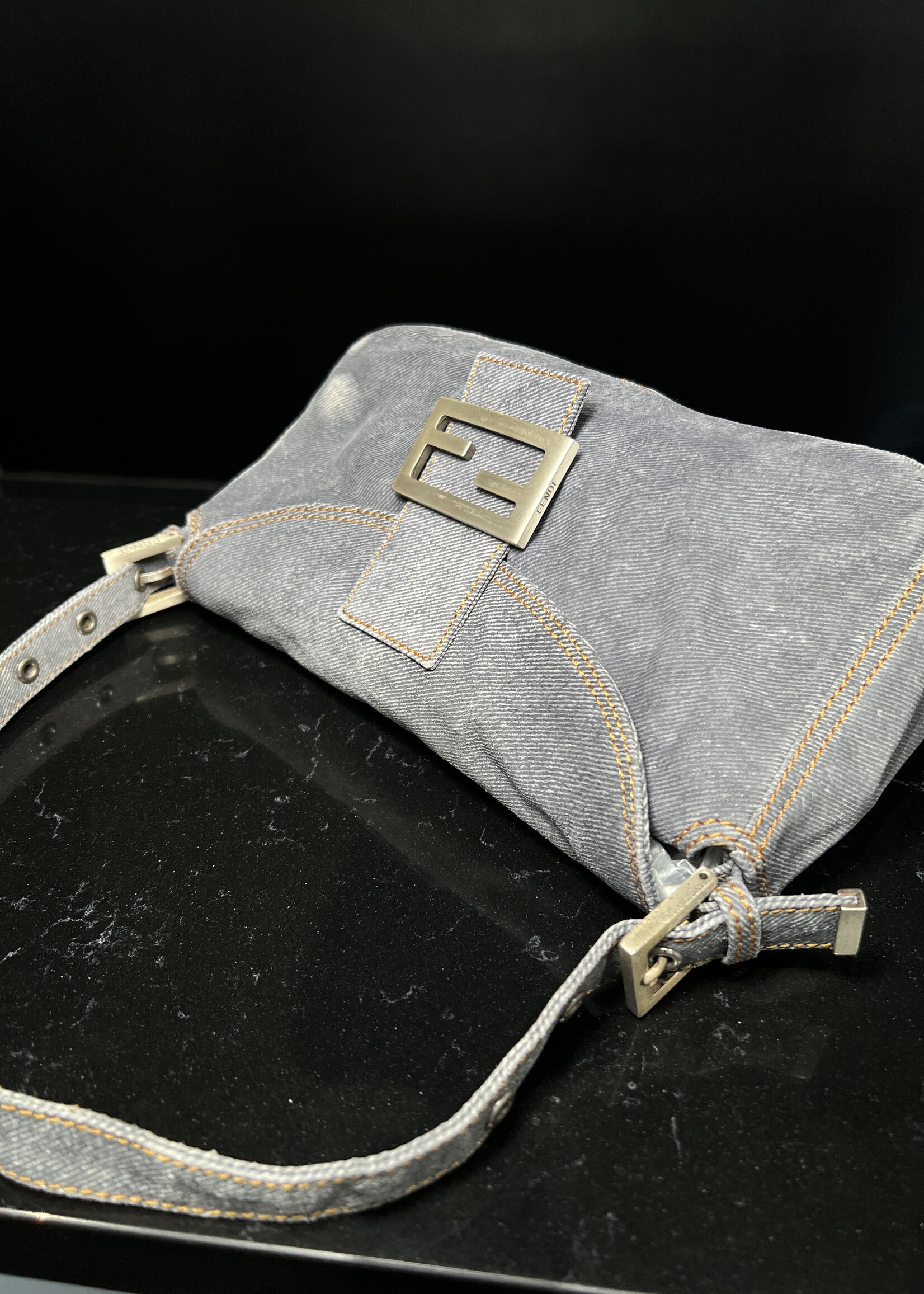 Fendi SOLD- Fendi Denim Baguette