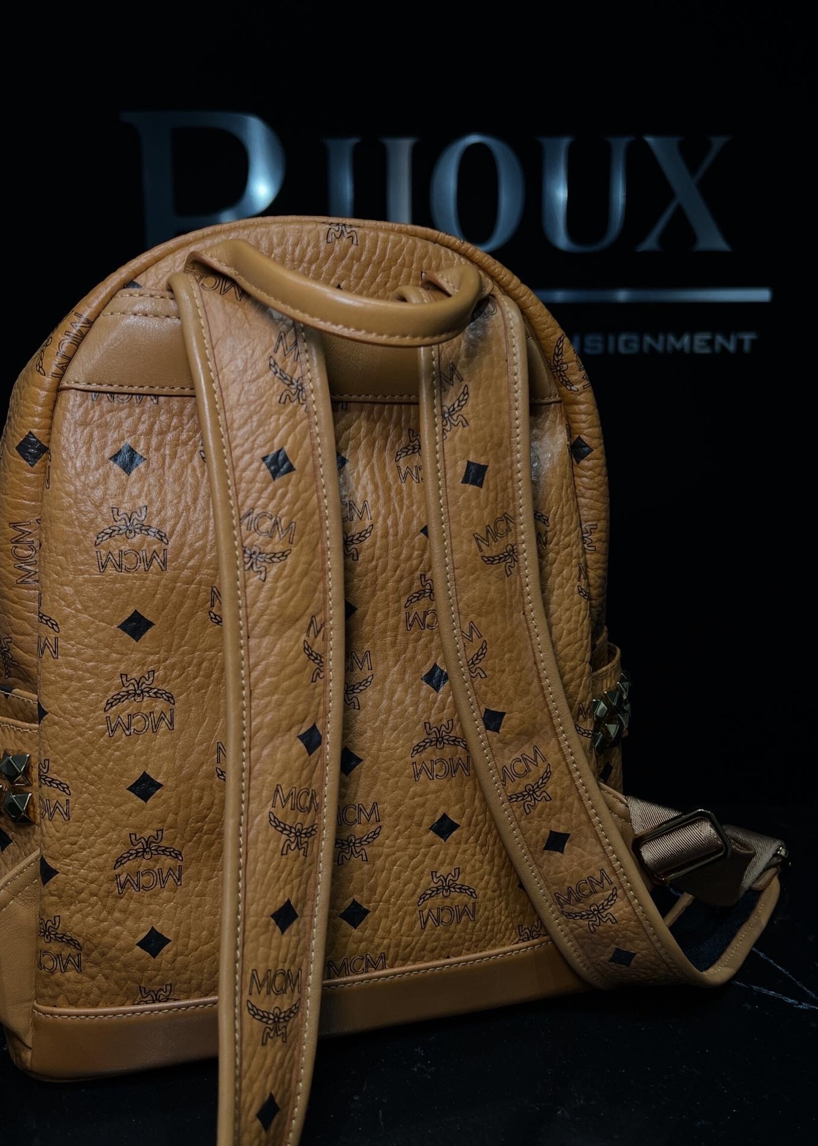 MCM SOLD - MCM Small Studded Backpack