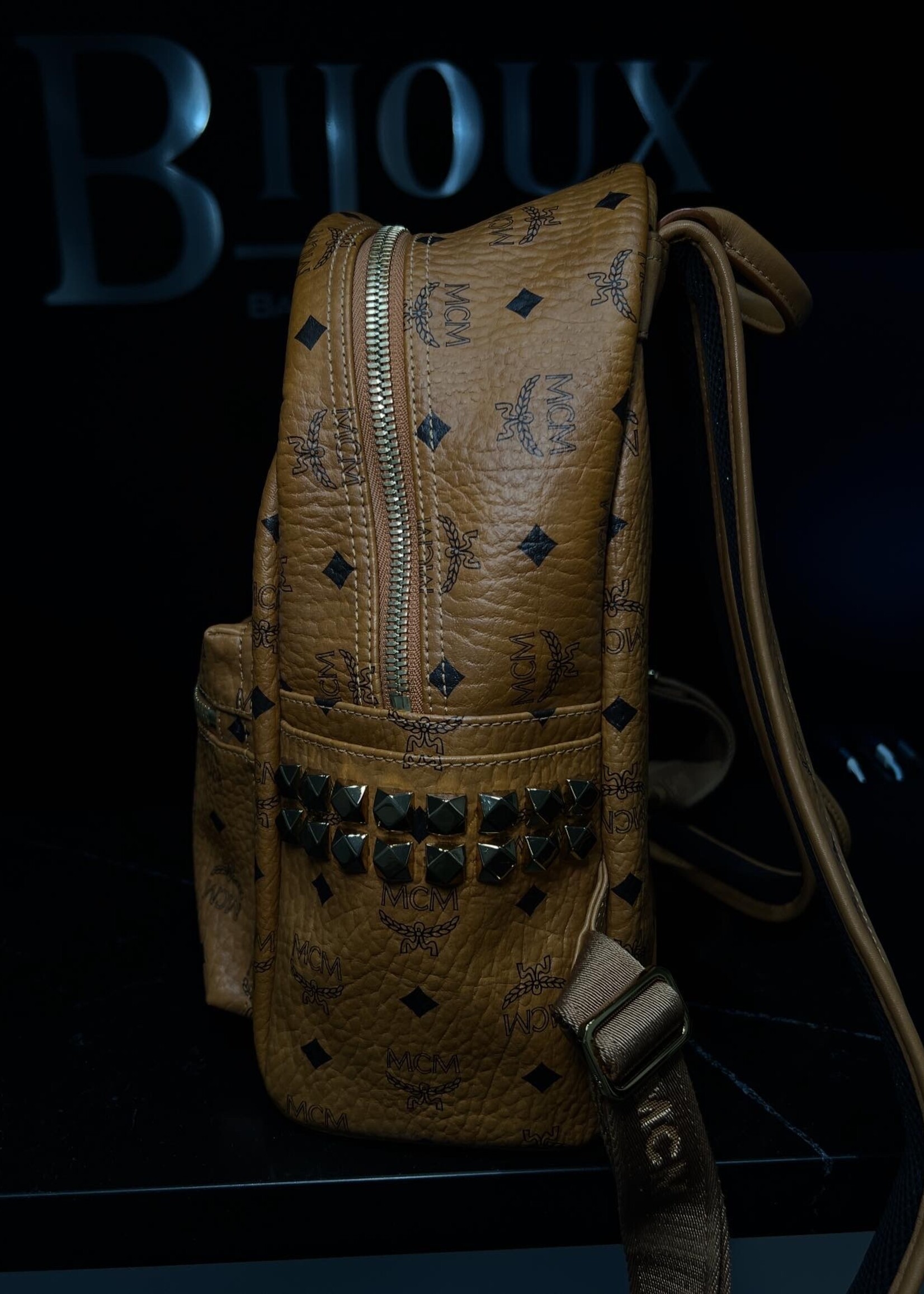 MCM SOLD - MCM Small Studded Backpack