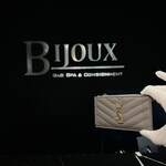 Saint Laurent Saint Laurent Chevron Zippered Card Case