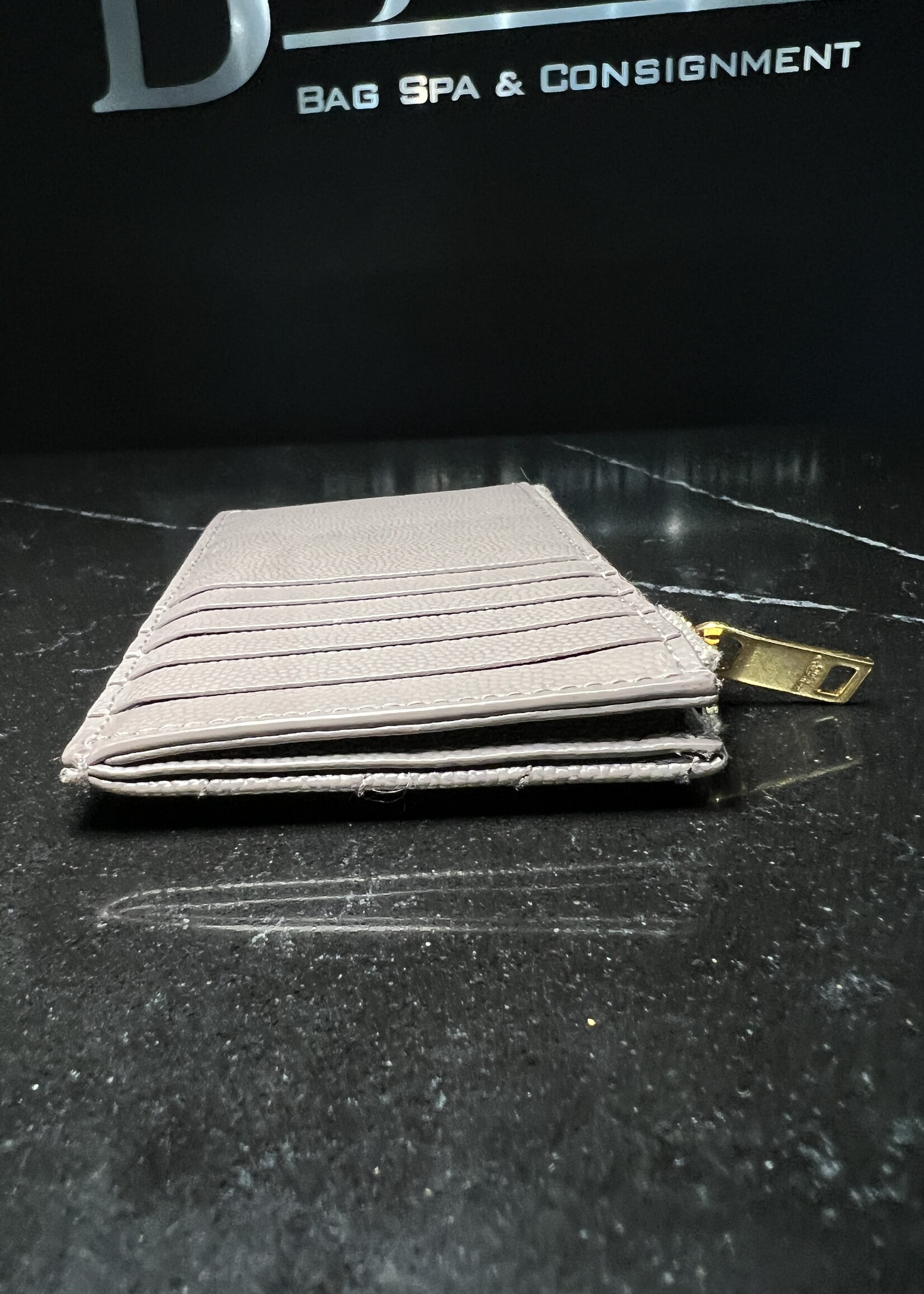 Saint Laurent SOLD - Saint Laurent Chevron Zippered Card Case