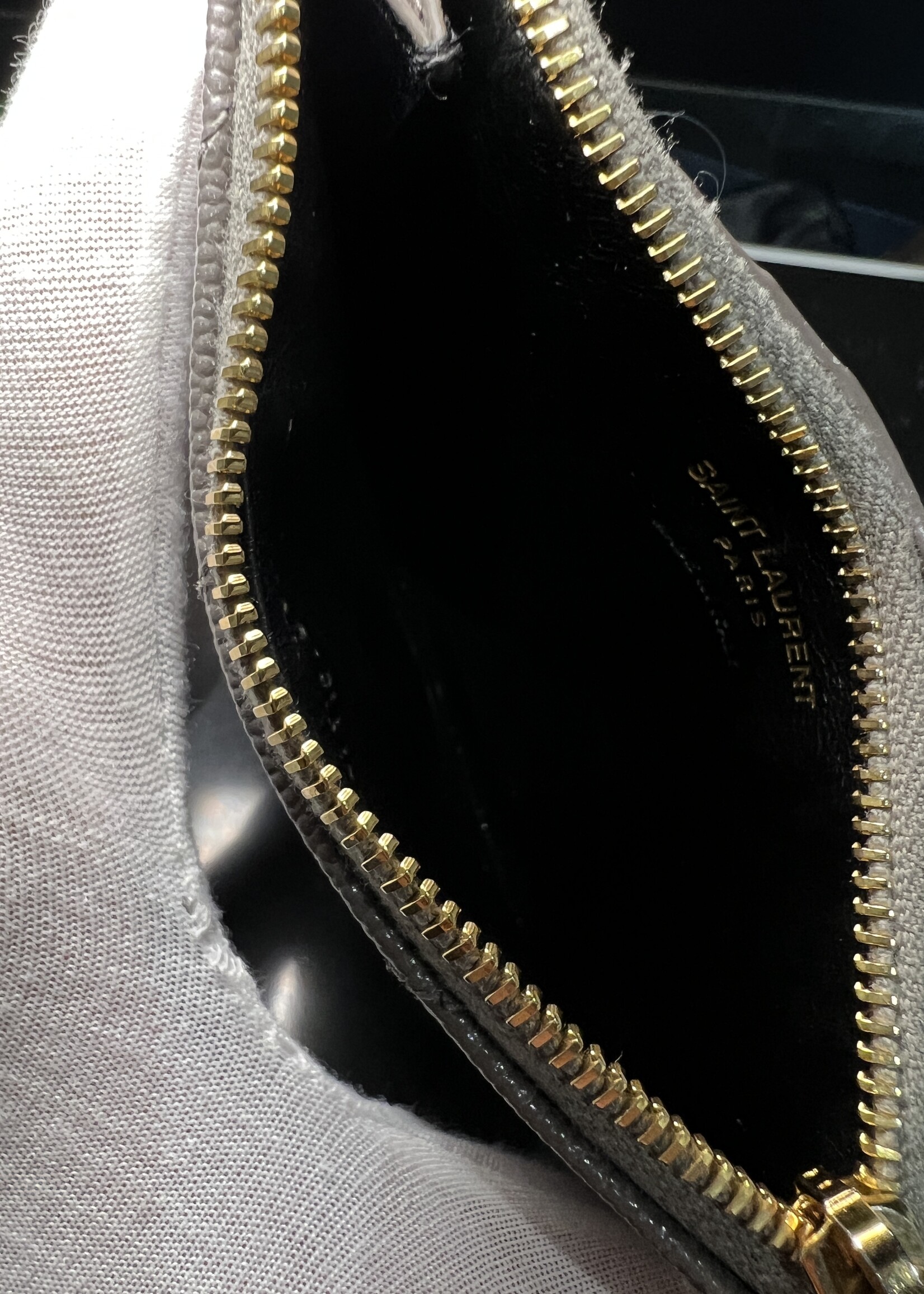 Saint Laurent SOLD - Saint Laurent Chevron Zippered Card Case