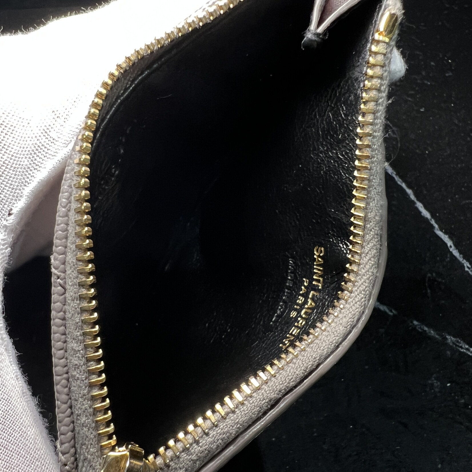 Saint Laurent Saint Laurent Chevron Zippered Card Case
