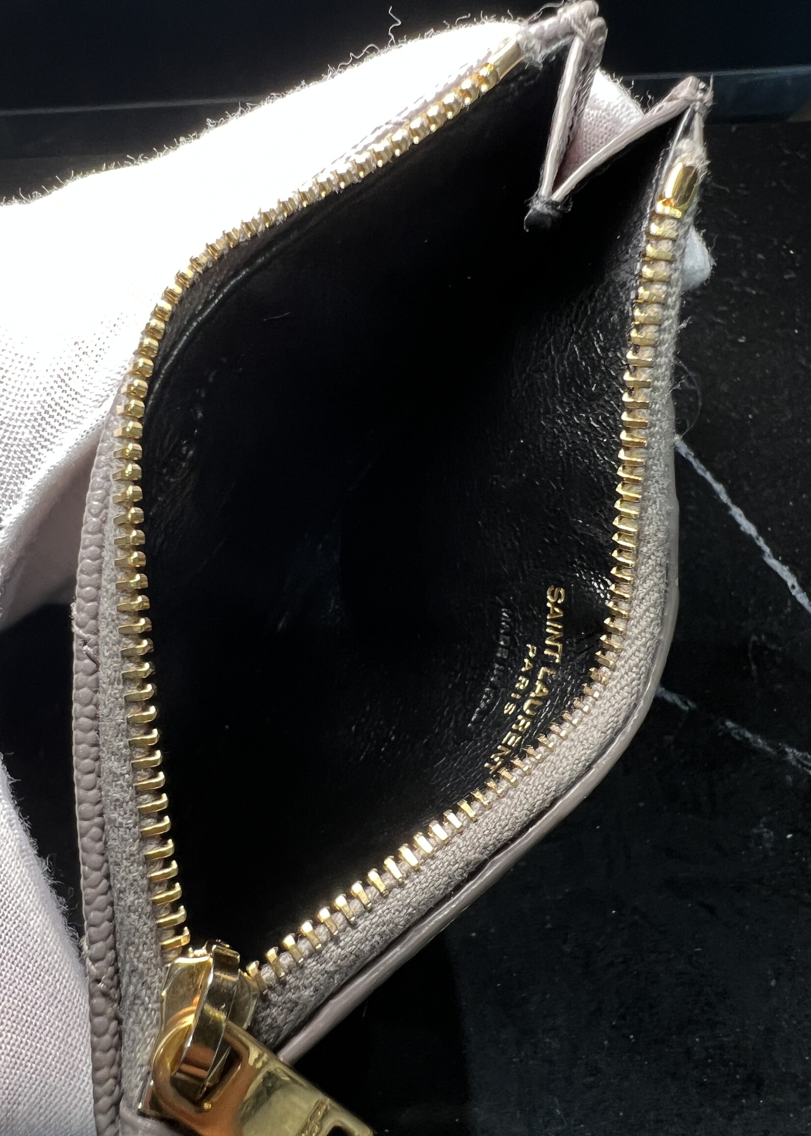 Saint Laurent SOLD - Saint Laurent Chevron Zippered Card Case