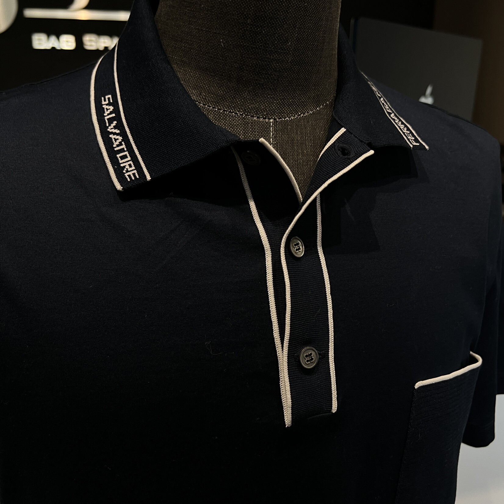 Salvatore Ferragamo Salvatore Ferragamo Navy Polo