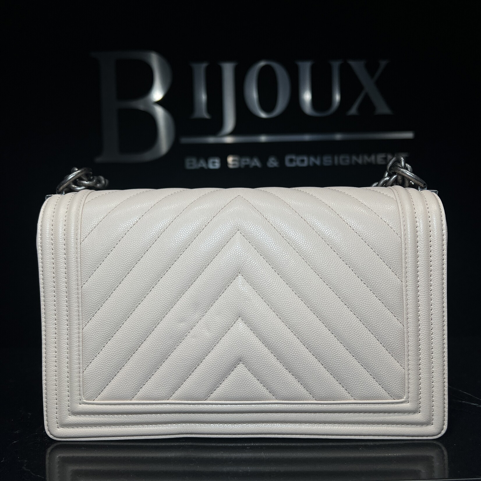 Chanel Chanel Old Medium Chevron Boy Bag