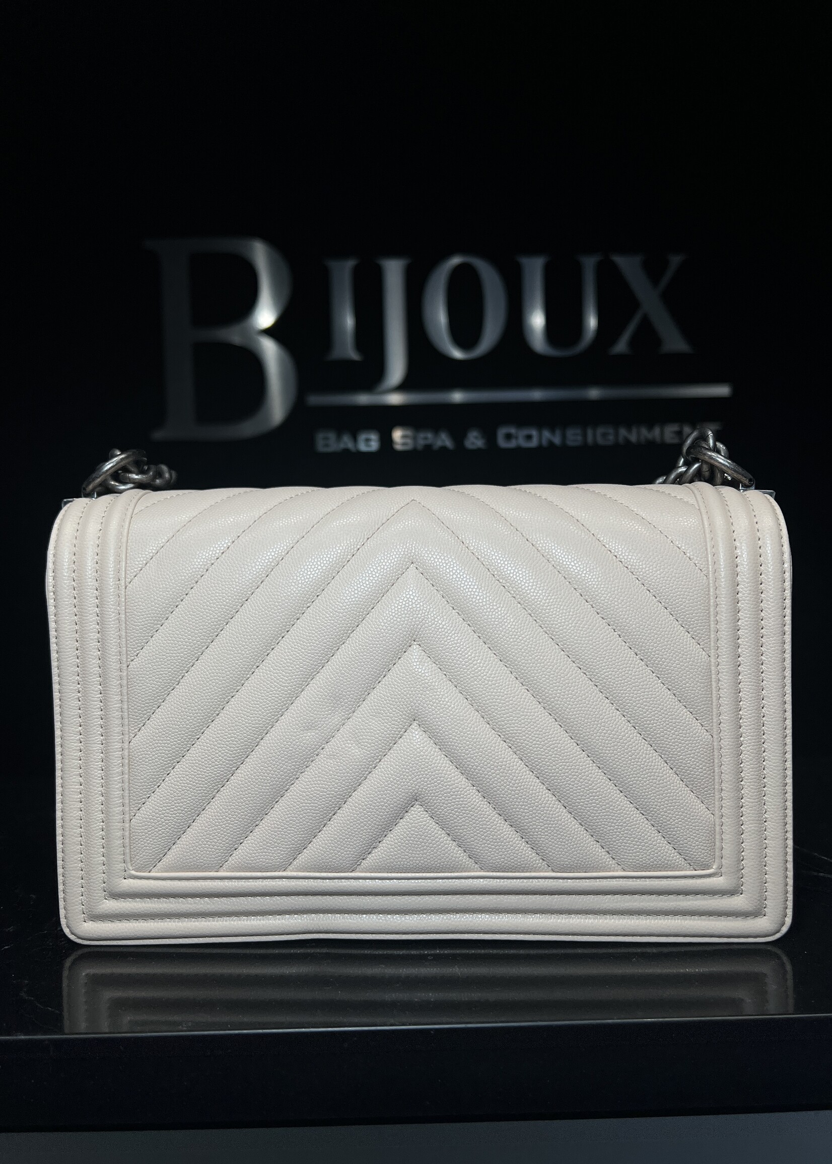 Chanel Chanel Old Medium Chevron Boy Bag