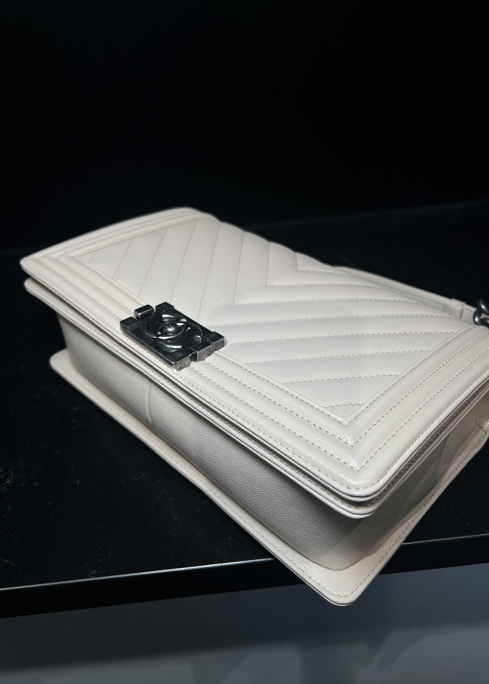 Chanel Chanel Old Medium Chevron Boy Bag